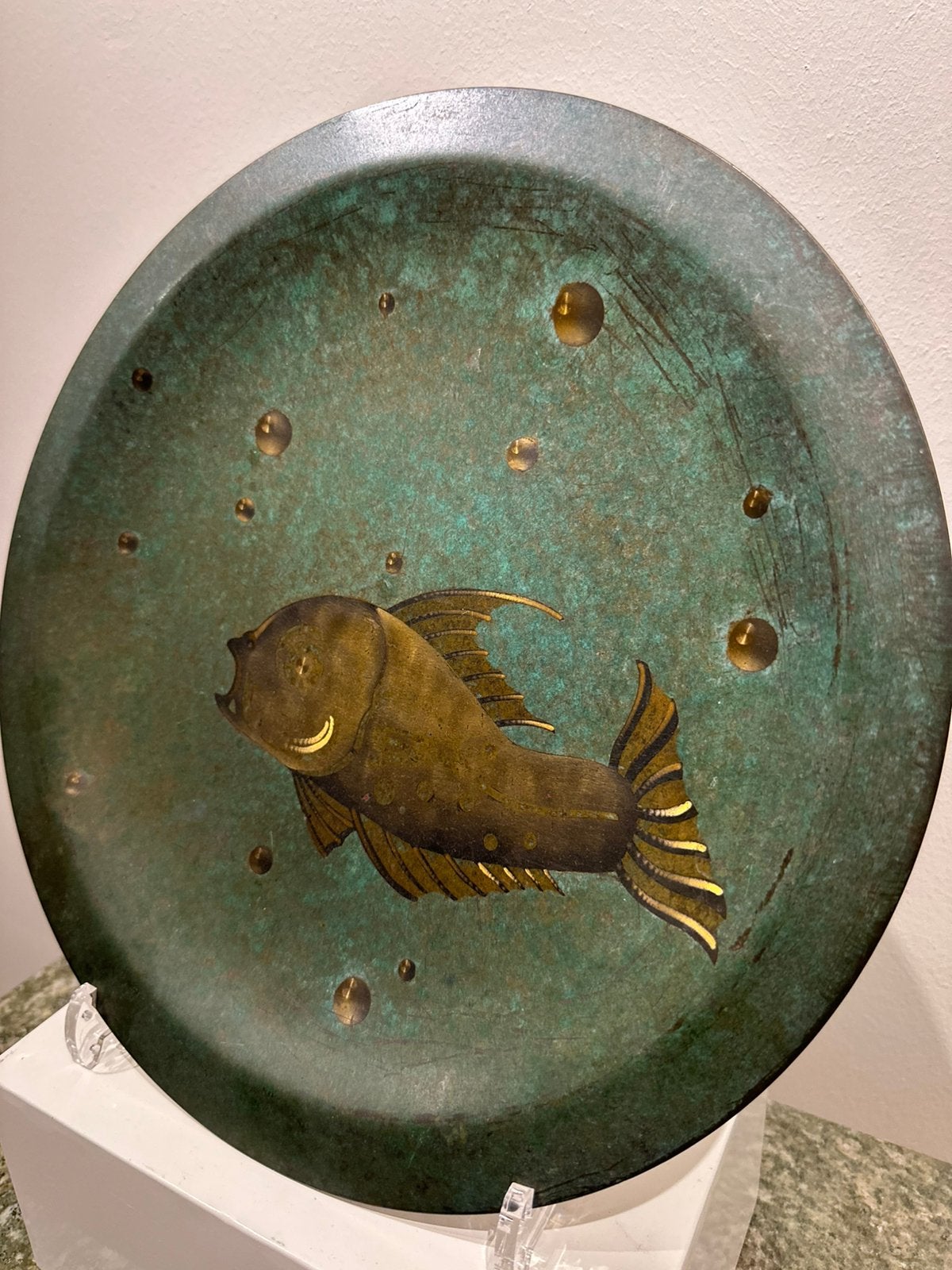 Japans bronzen sierbord, Kinkō, Ophalen, Brons