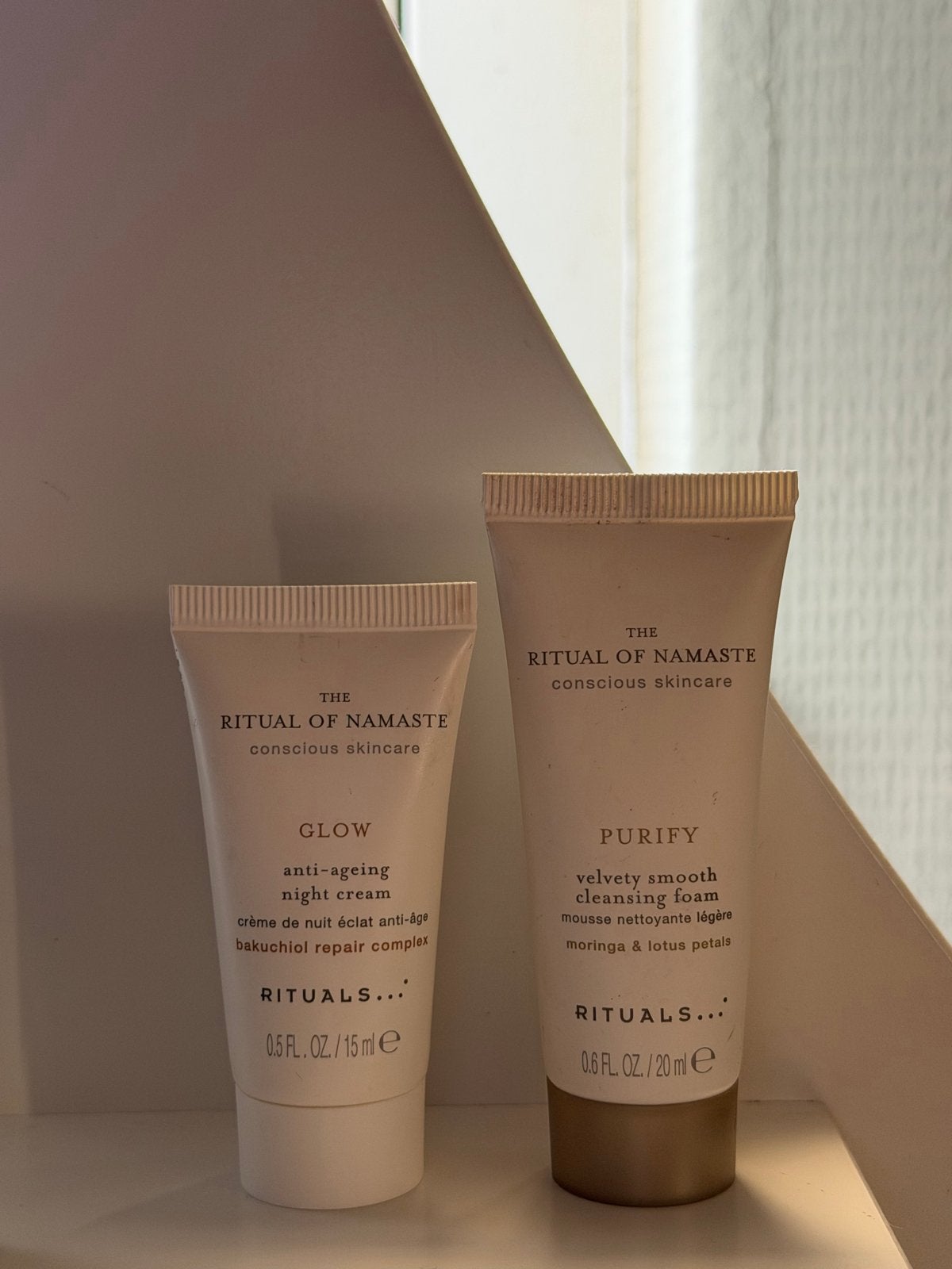 Rituals of Namaste Skincare Set: Nachtcrème & Reinigingsschu, Ophalen of Verzenden, Nieuw, Gehele gezicht, Reiniging