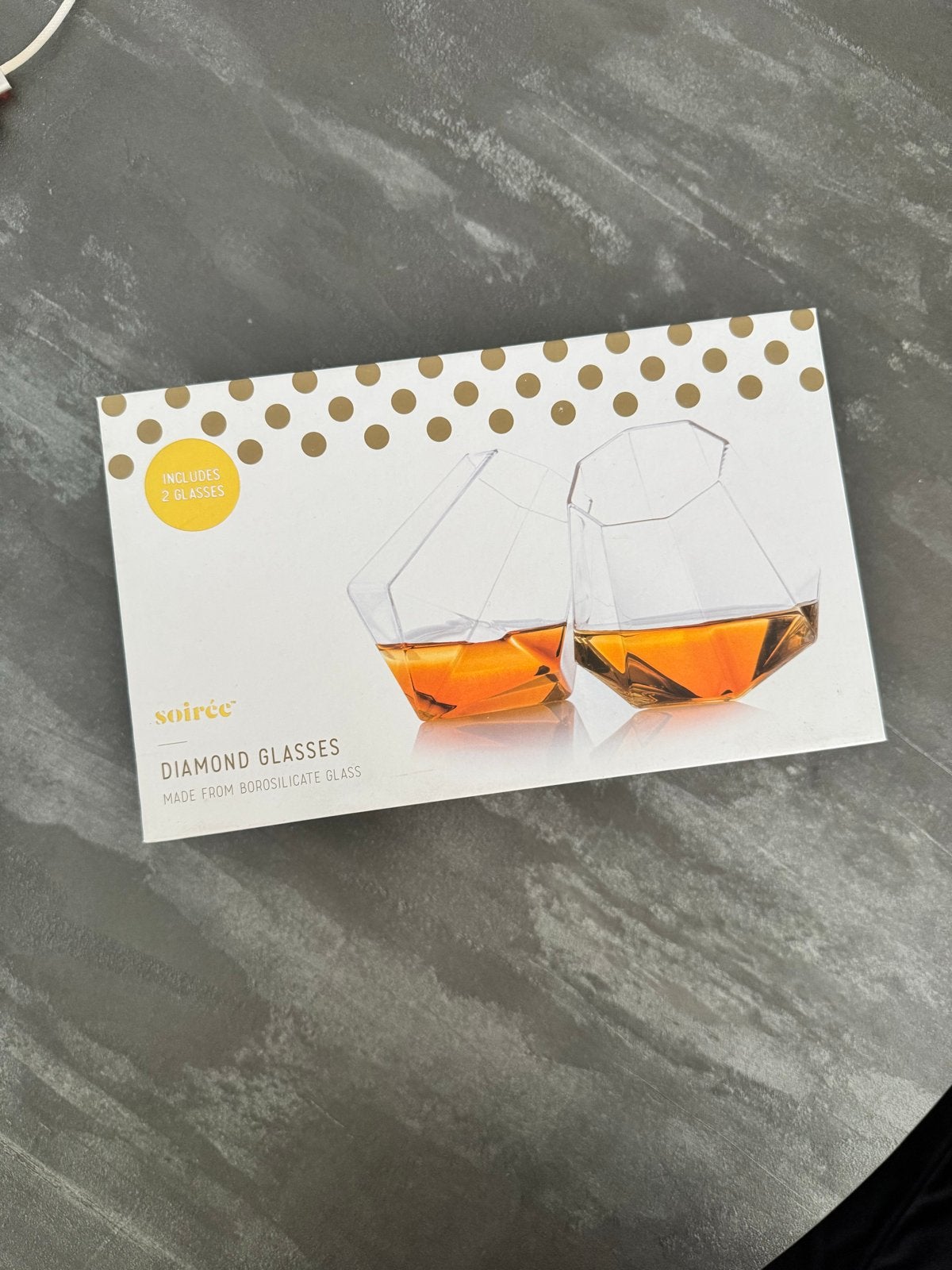 Soirée Diamond Glasses - Borosilicaat Glas (Set van 2), Nieuw, Ophalen of Verzenden, Overige merken, Glas