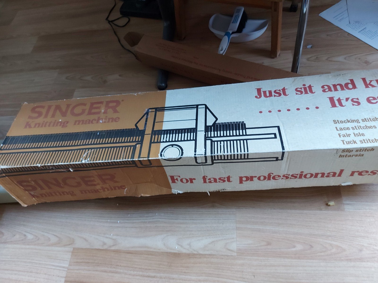 Singer Breimachine SB100 met Intarsia Carriage AG-20, Ophalen, Gebruikt, Naaimachine, Singer