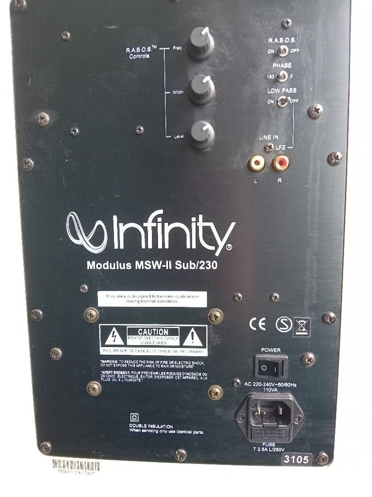 infinity system luidsprekers, Audio, Tv en Foto, Ophalen, Gebruikt, 120 tot 150 watt, Surroundset