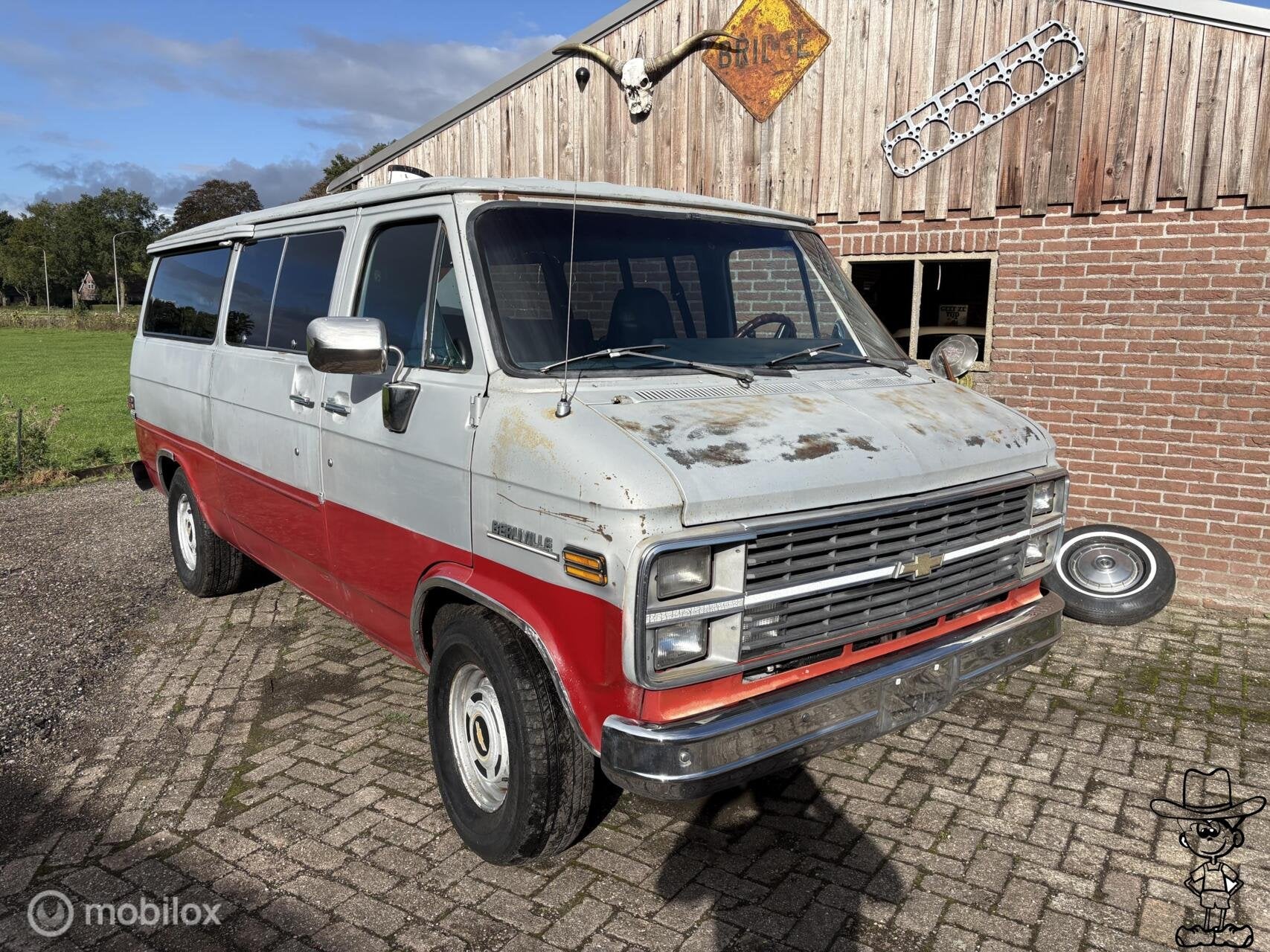Chevrolet USA g20 van chevy van beauville lowtop, Auto's, Automaat, Achterwielaandrijving, Gebruikt, Overige carrosserieën