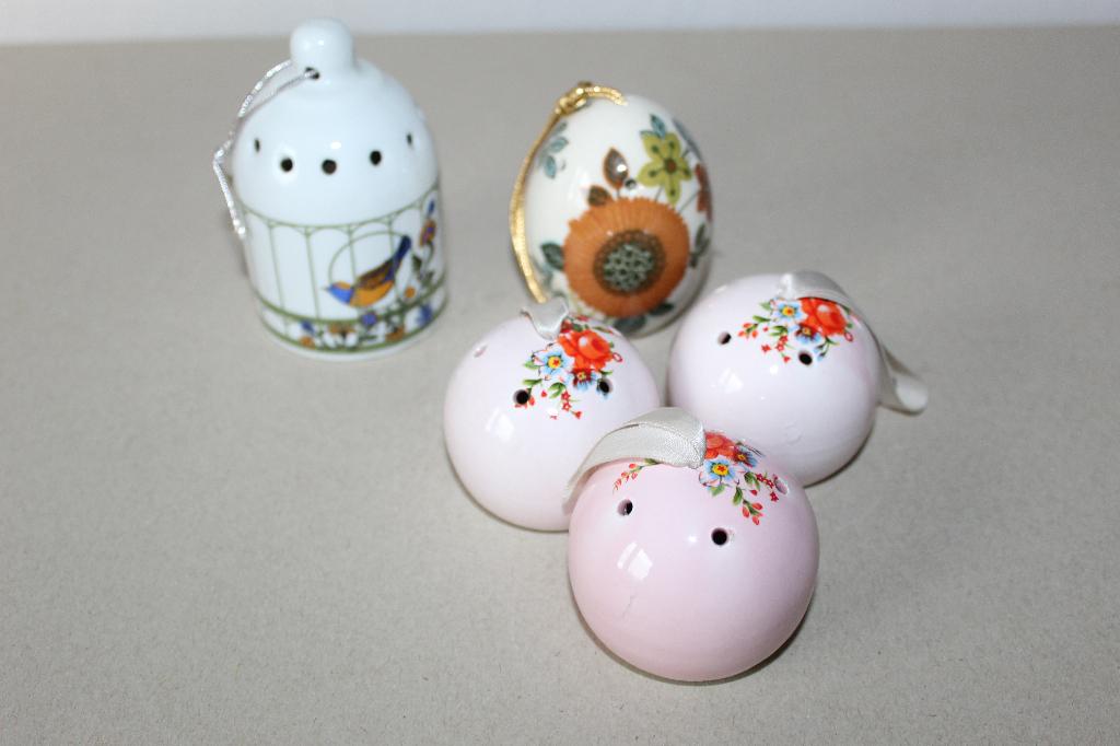 5 Vintage Porseleinen Potpourri houders, Antiek en Kunst, Curiosa en Brocante, Ophalen of Verzenden