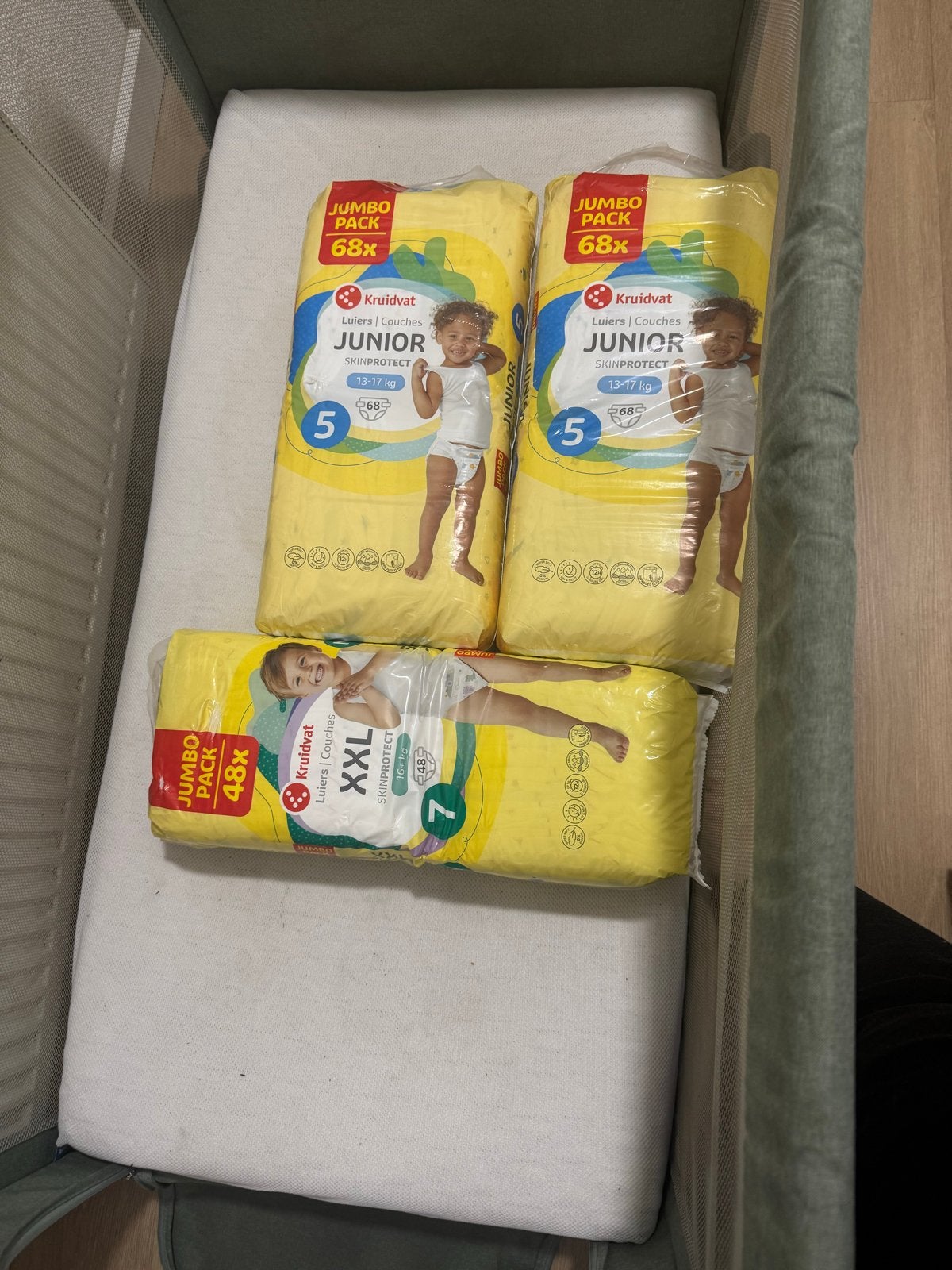 Kruidvat Luiers Junior Maat 5 en XXL Maat 7 - Jumbo Packs, Ophalen of Verzenden, Nieuw