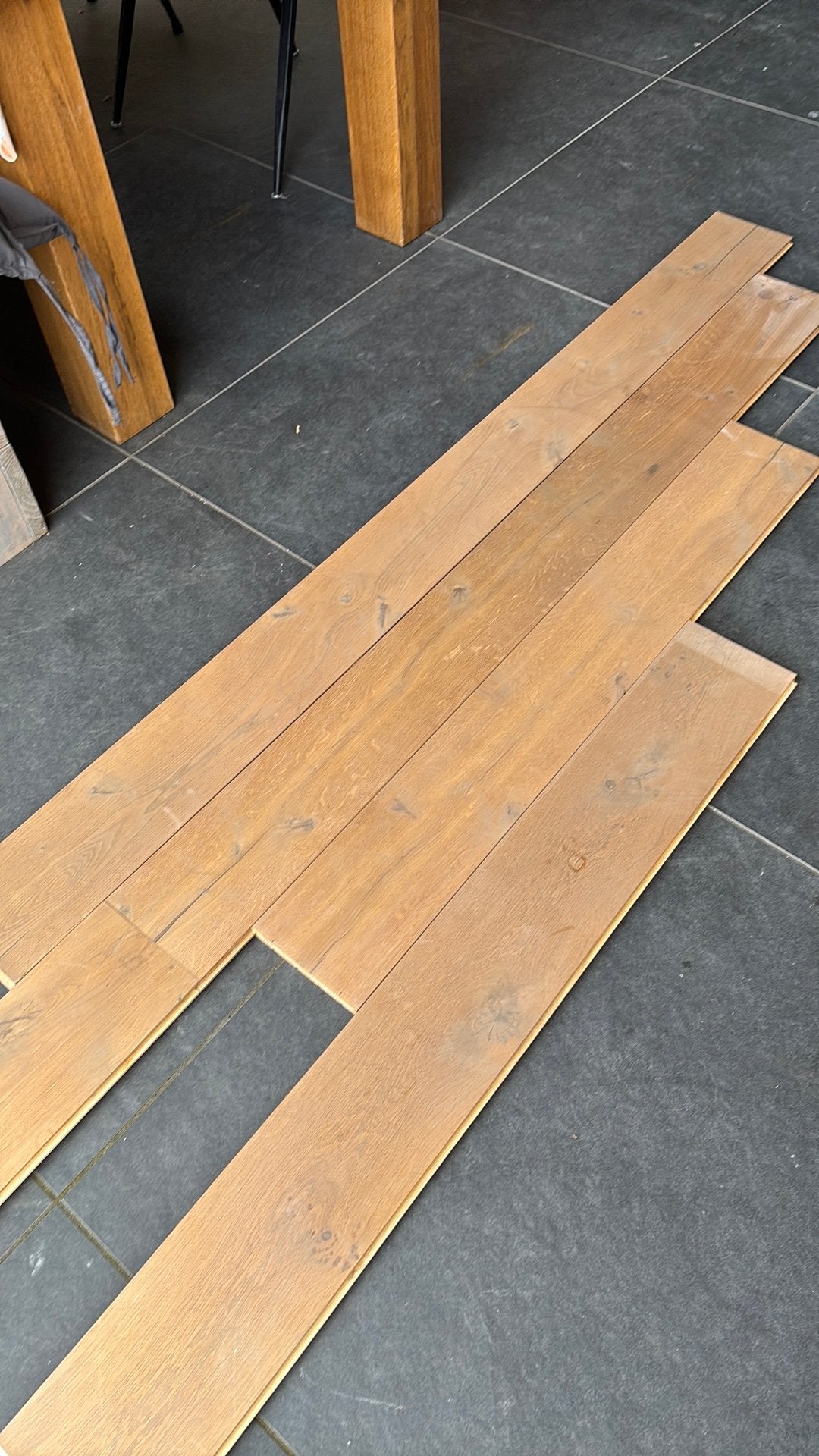 Massief eiken vloer, Ophalen, Vloerdelen of -planken, Zo goed als nieuw, 10 m² of meer