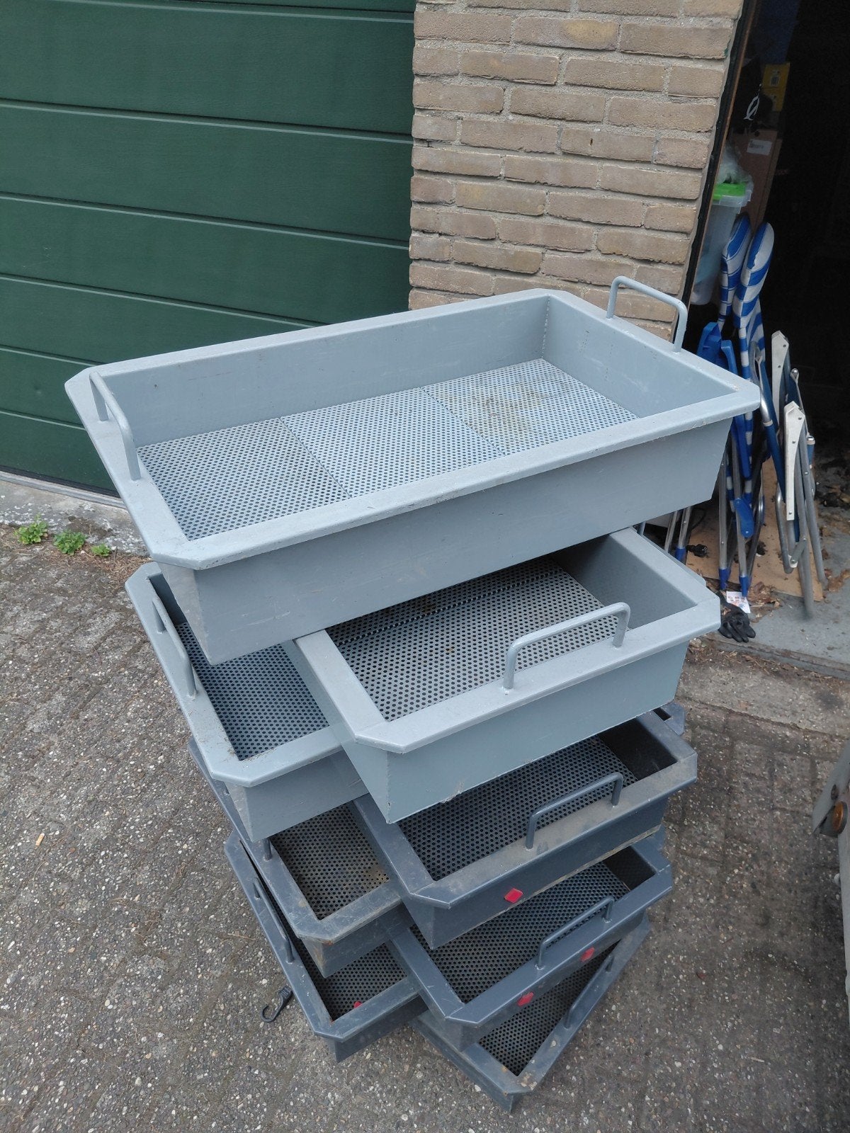 Lekbak staal met rooster, Ophalen, Nieuw