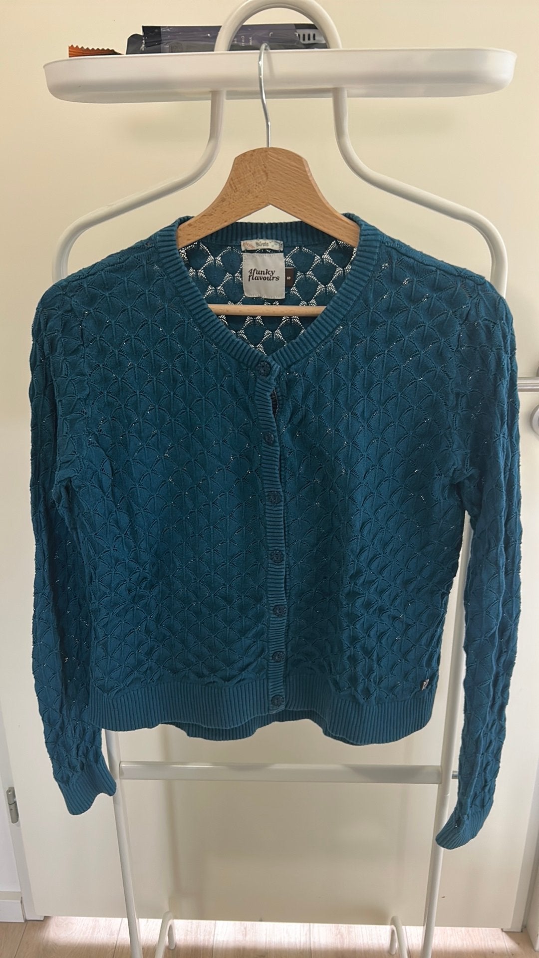 4FF vestje birds maat S, Ophalen of Verzenden, Gedragen, Maat 36 (S), Blauw