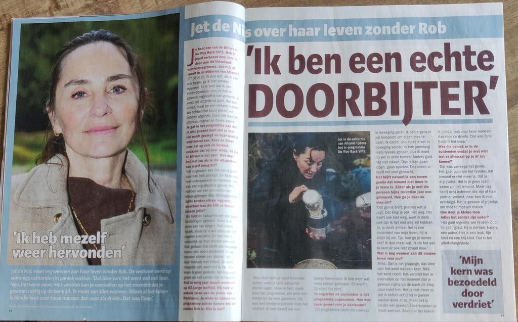 Jet de Nijs over haar leven zonder Rob de Nijs., Ophalen of Verzenden, 1980 tot heden, Nederland, Knipsel(s)