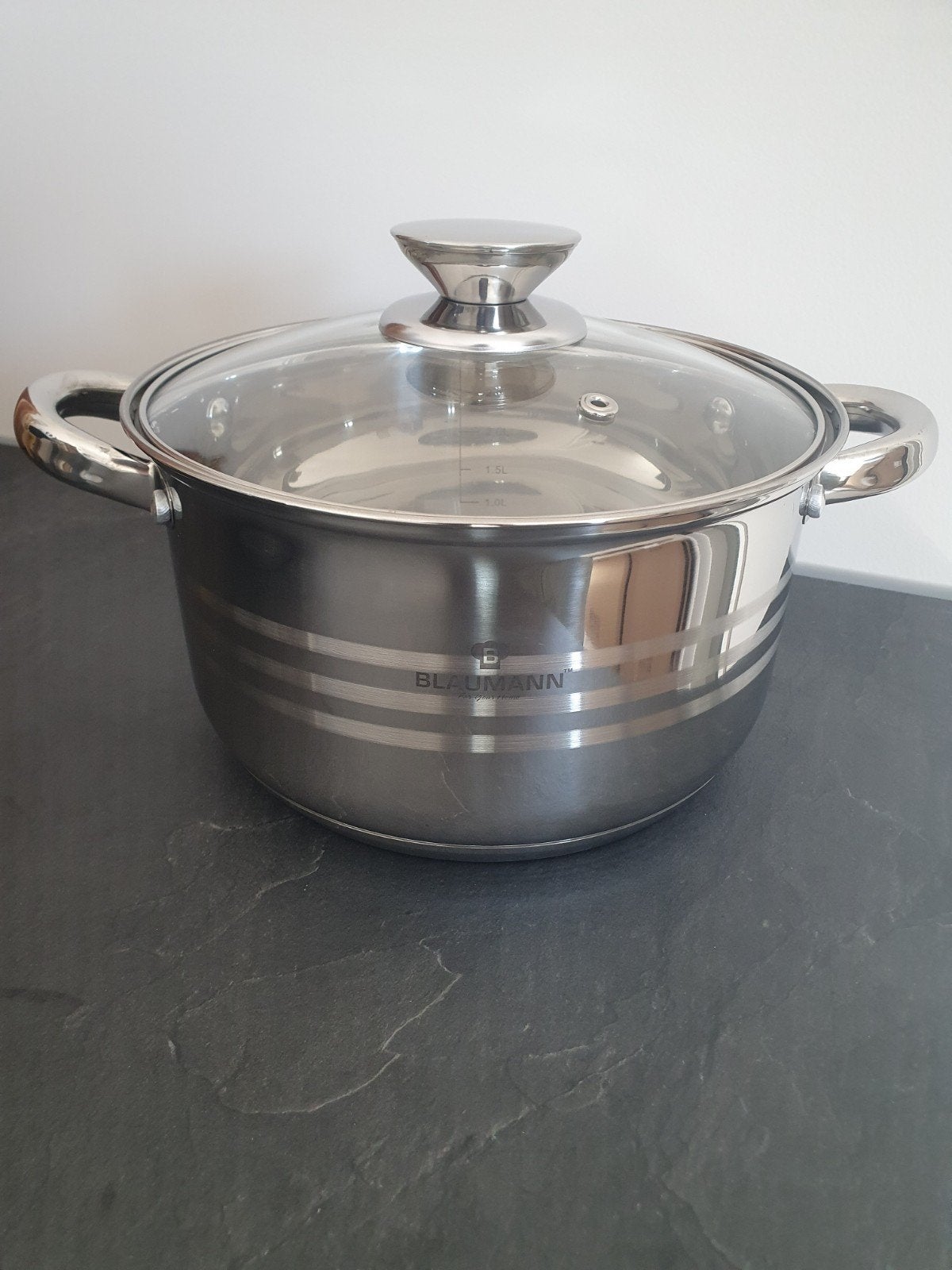 BLAUMANN RVS Kookpan met Deksel  NIEUW!, Nieuw, Pannenset, Ophalen of Verzenden, Rvs