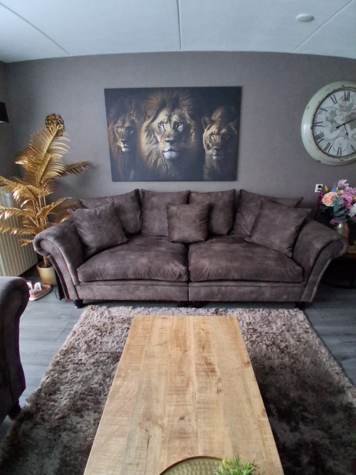 te koop 3+2 zits kasteelbanken van woonsquare, Ophalen, Zo goed als nieuw, Stof, Kasteelbanken