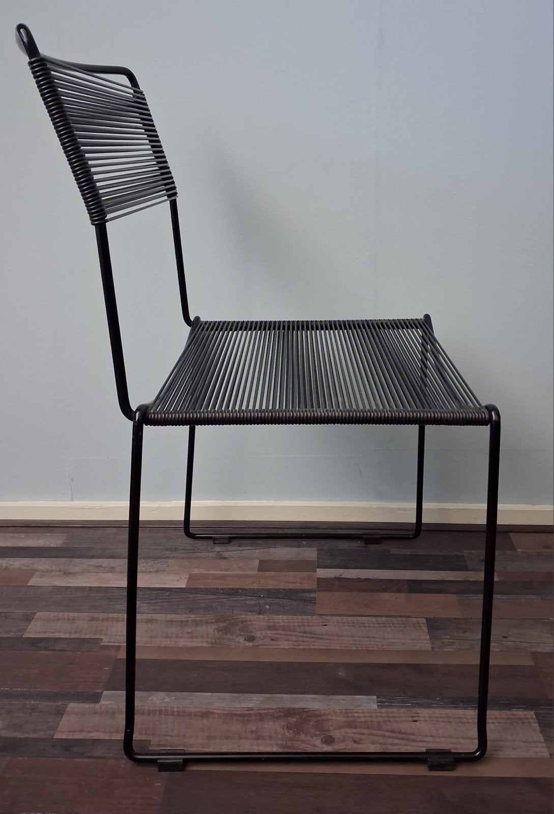 Set van 4 zwarte spaghetti stoelen Giandomenico Bellotti, Ophalen, Zwart, Spagetti stoelen van Giandomenica Bellotti, Zo goed als nieuw