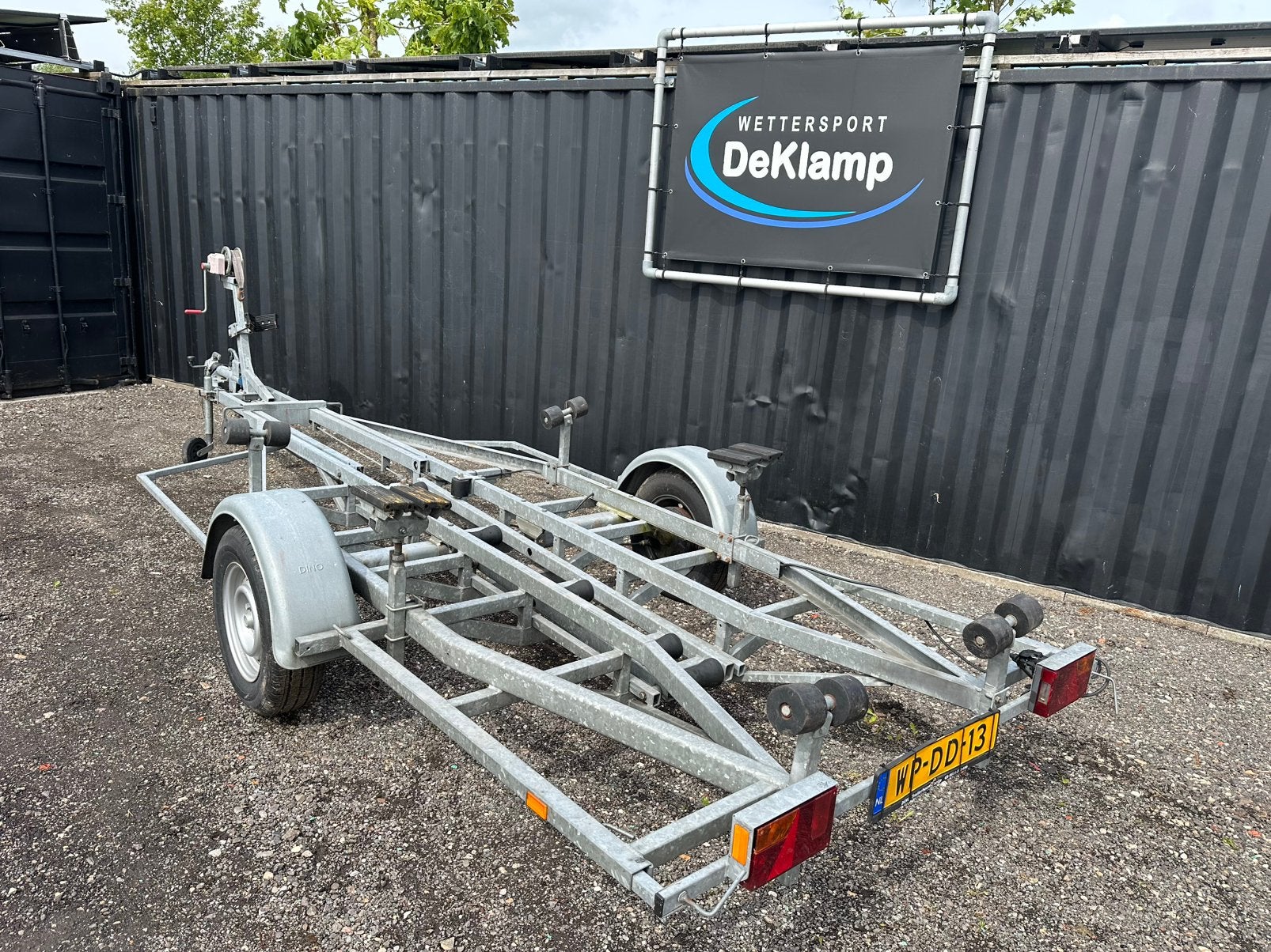 Dino boottrailer 1800kg, Watersport en Boten, Ophalen, Zo goed als nieuw, Minder dan 6 meter