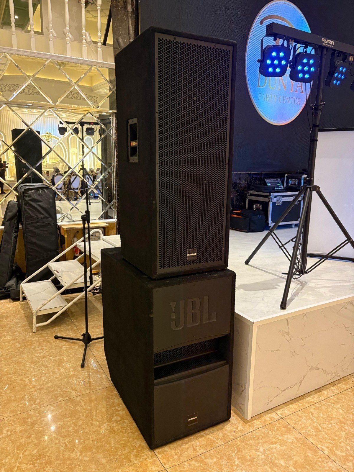 JBL Speakerset: 2x Tops (2x15") & 2x Subs (2x15" RCF), JBL, Speakerset, Zo goed als nieuw, Ophalen