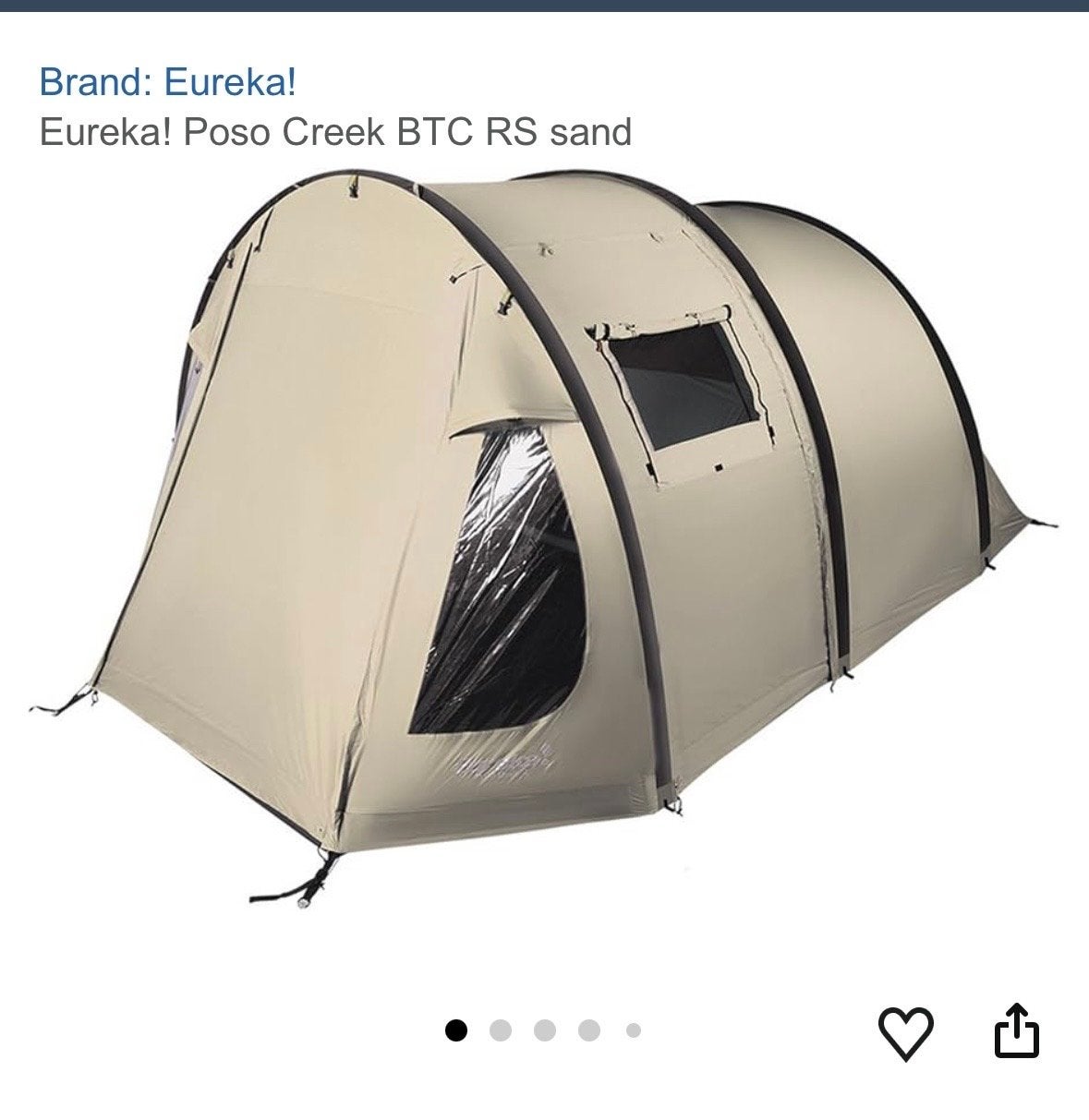 Eureka Poso Creek Opblaastent - Ruime en Comfortabele Tent, Caravans en Kamperen, Tenten, Ophalen, Gebruikt, Tot en met 4