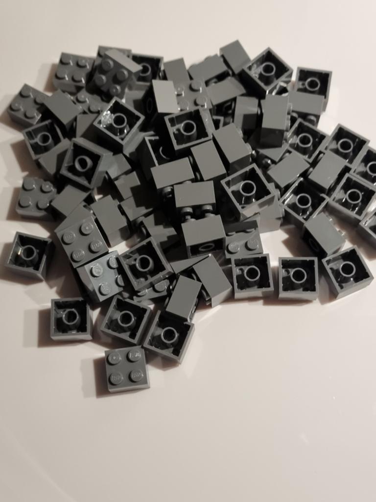 100 nieuwe lego stenen 2x2 DBG / Donker Grijs, Overige thema's, Lego, Nieuw, Ophalen of Verzenden