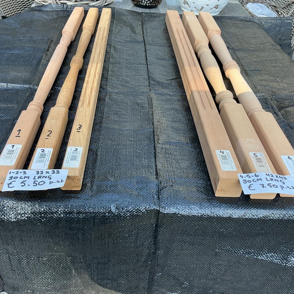 Houten Balusters en Spijlen voor Trappen/Leuningen, Ophalen of Verzenden, Nieuw