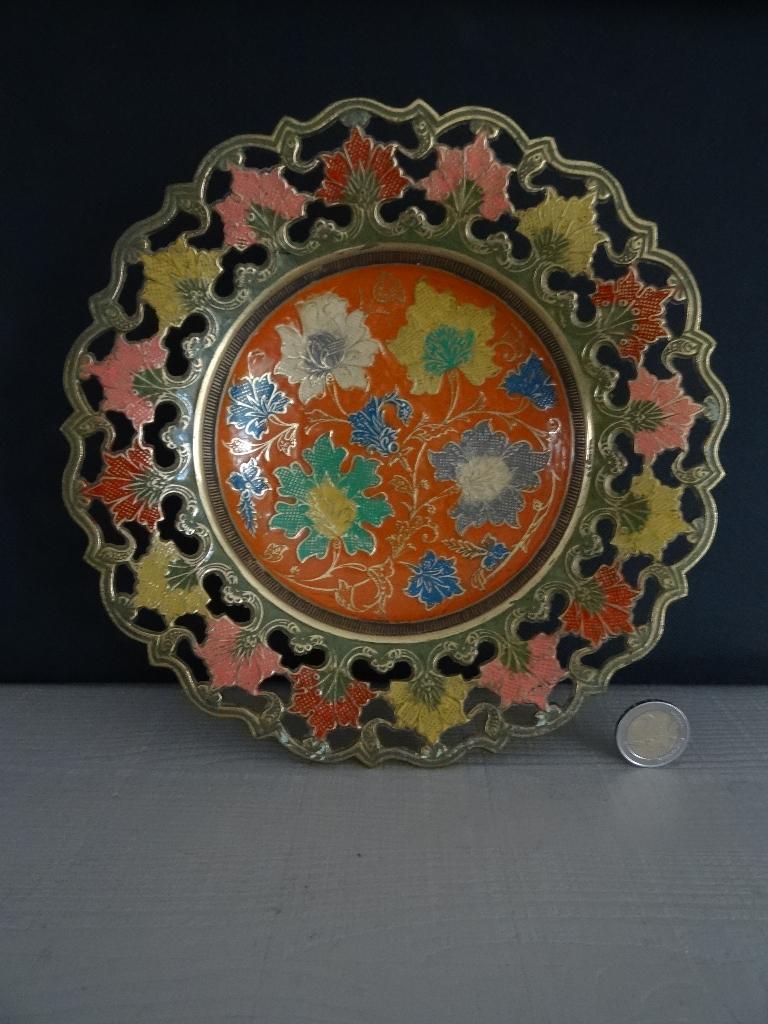 Schaaltje koper cloisonne, Ophalen of Verzenden