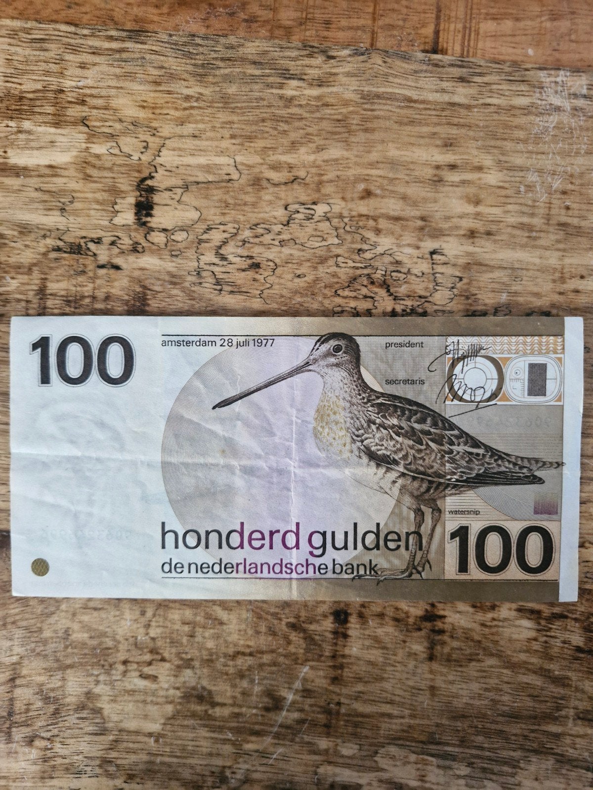 Zeldzaam biljet: 100 Gulden Snip 1977, Ophalen of Verzenden, 100 gulden