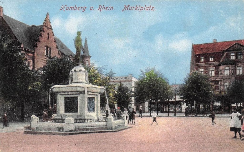 703-191-017 Homberg am Rhein Marktplatz, Verzenden, Voor 1920, Duitsland