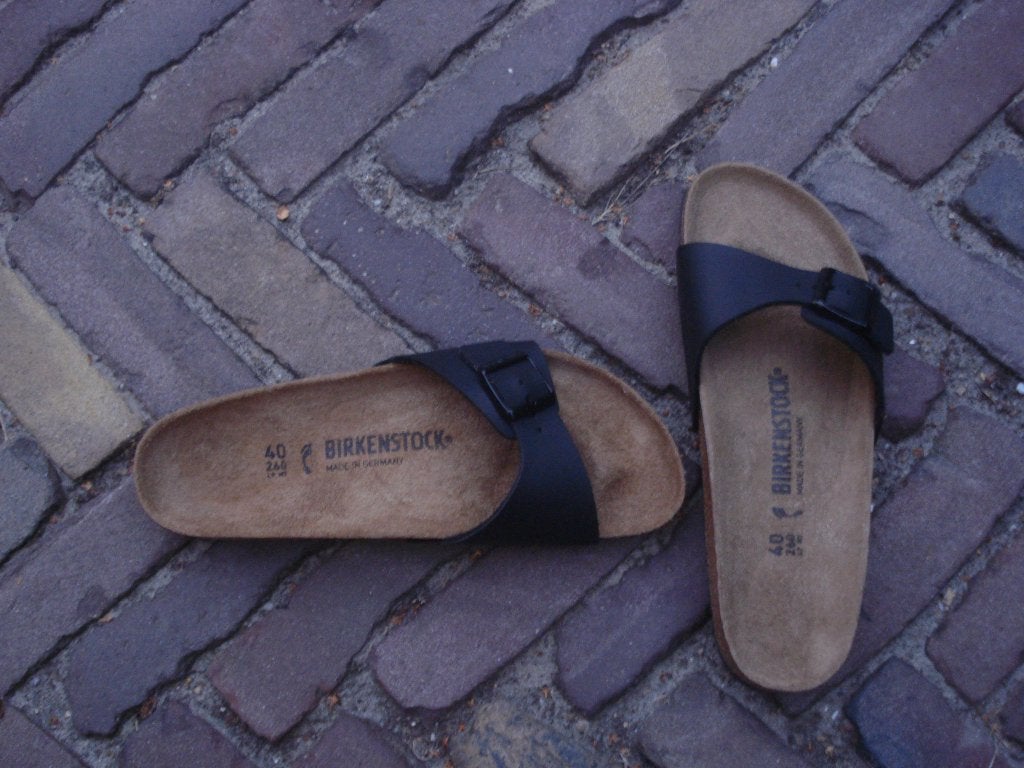 BIRKENSTOCK MADRID ZWART 40 NIEUW GRATIS VERZENDING PER POST, Slippers, Verzenden, Zwart, Nieuw