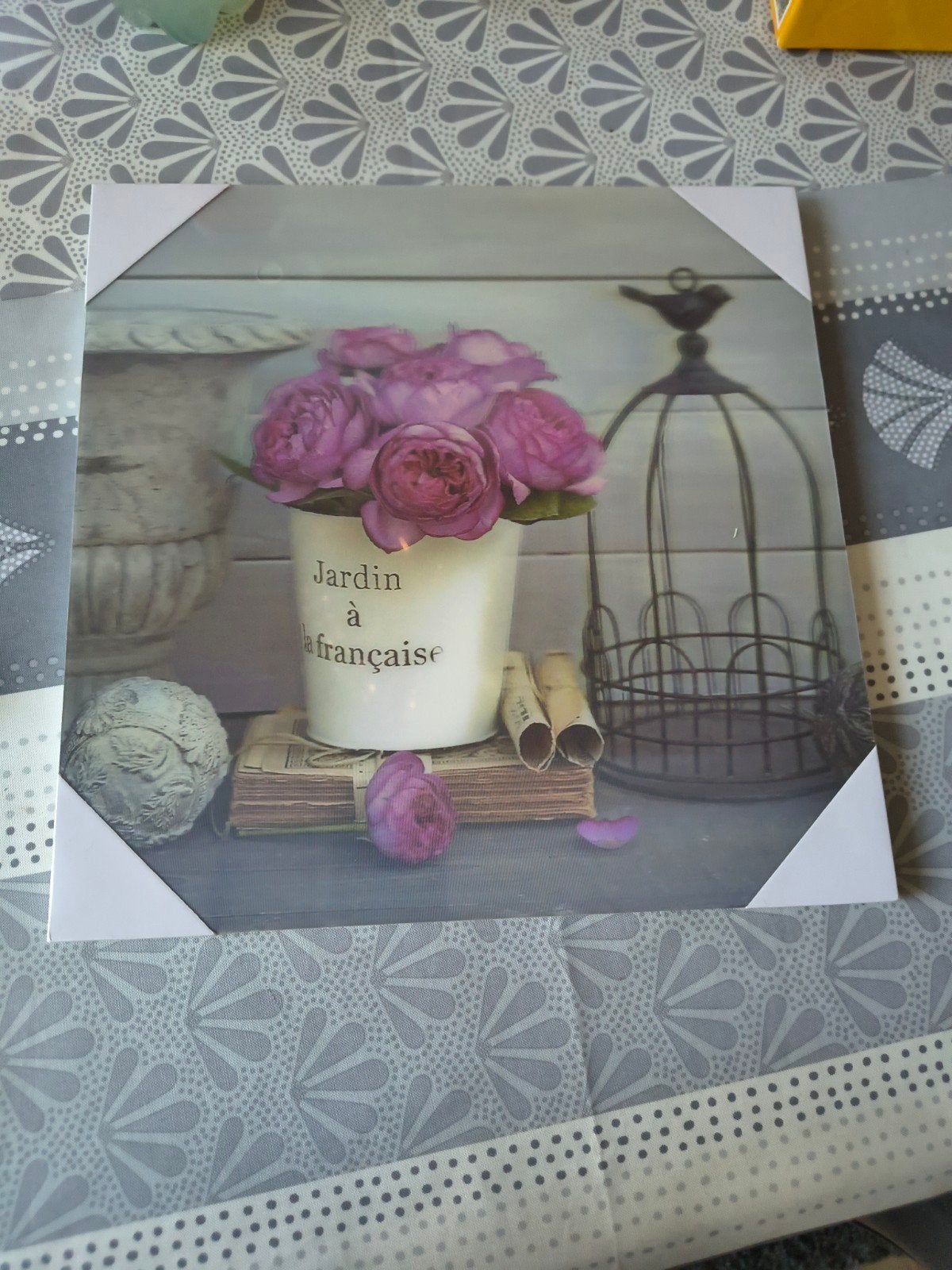 Wanddecoratie 'Jardin à la française' - 30x30 cm, Ophalen, 30 cm, 30 cm, Schilderij
