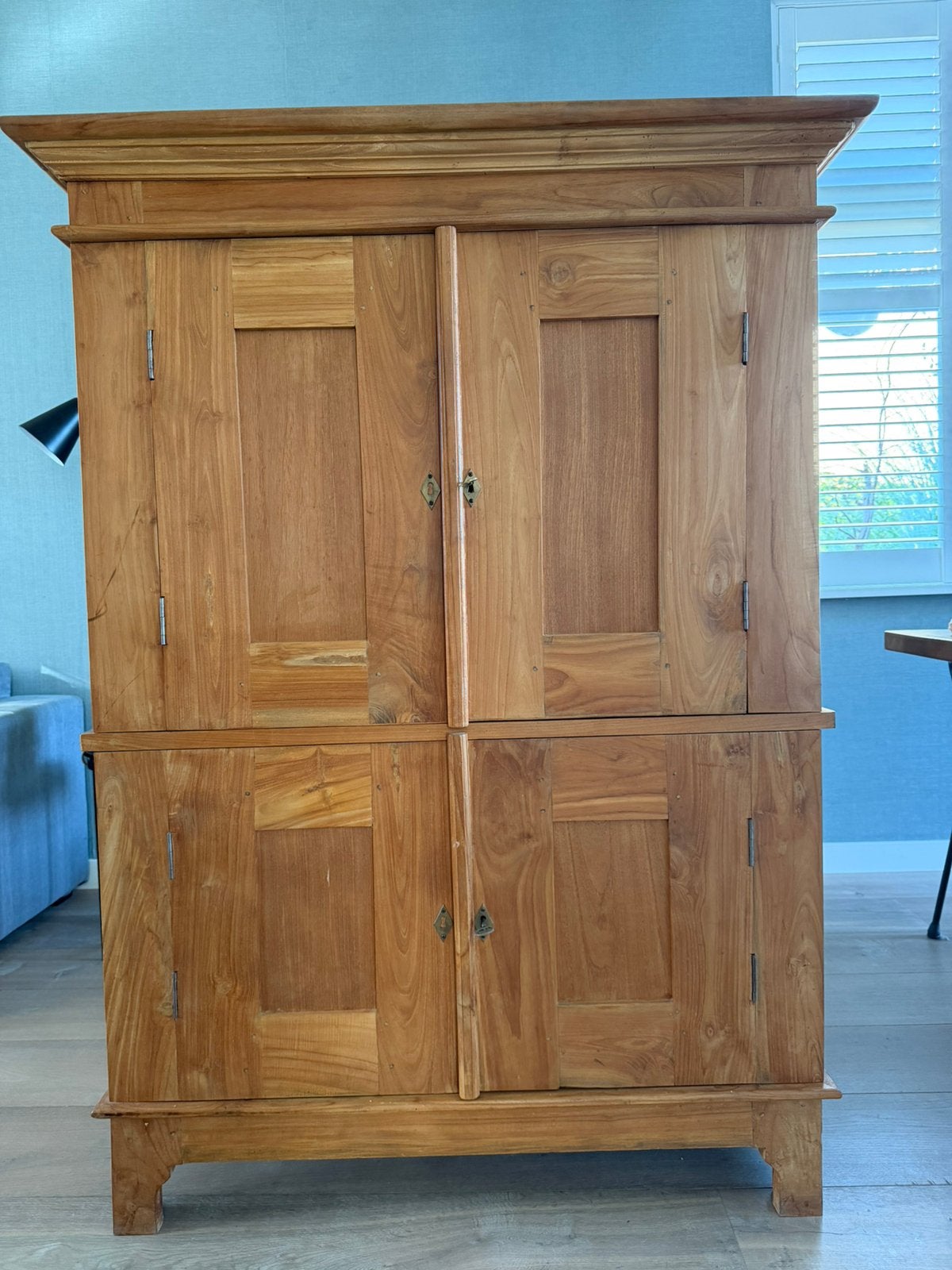 Teak houten computerkast, Antiek en Kunst, Ophalen