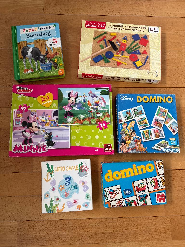 kinderpuzzels en spelletjes, Kinderen en Baby's, Speelgoed | Kinderpuzzels, Ophalen, Meer dan 50 stukjes, Gebruikt, 4 tot 6 jaar