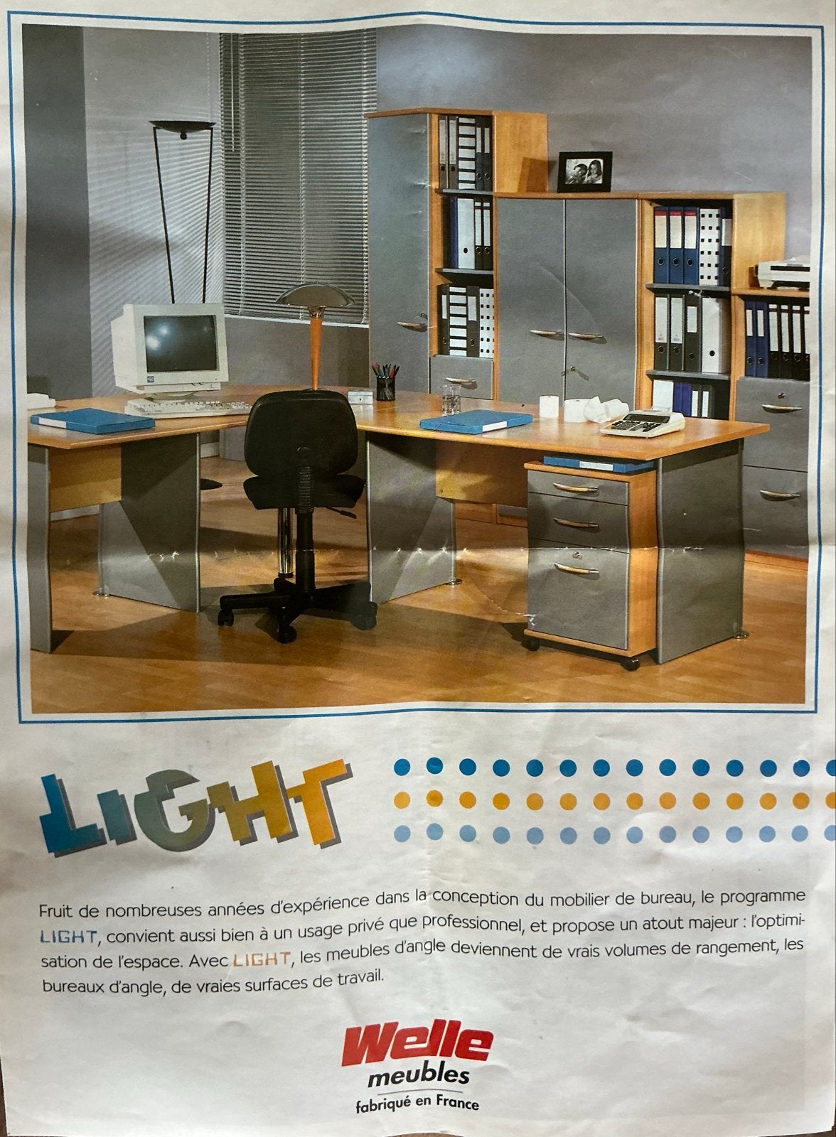 Moderne kantoorset: hoekbureau, 3 kasten, ladeblok, Werkplek, Ophalen, Gebruikt, Complete inventaris