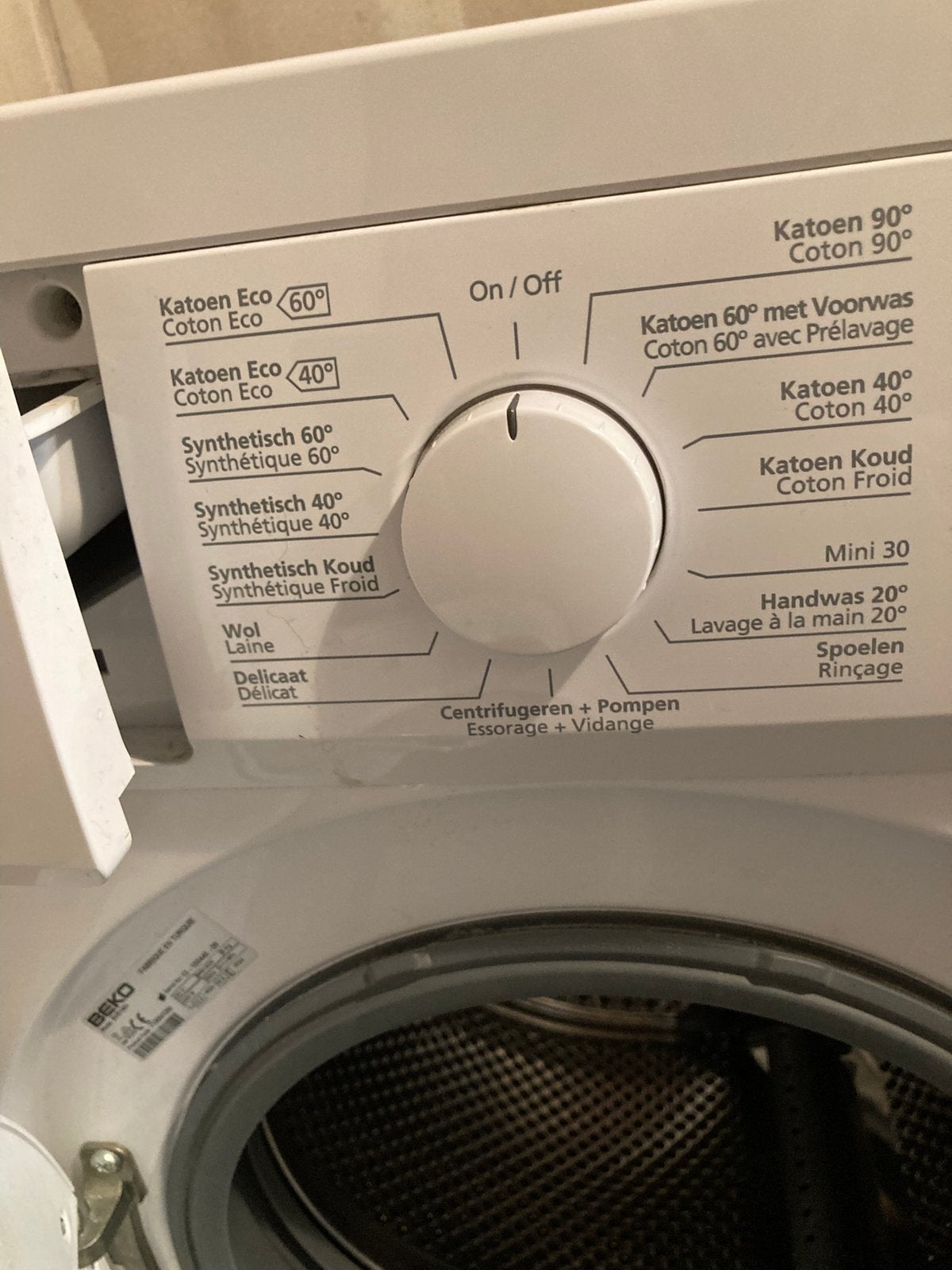 Beko wasmachine, Ophalen, Gebruikt, 1200 tot 1600 toeren