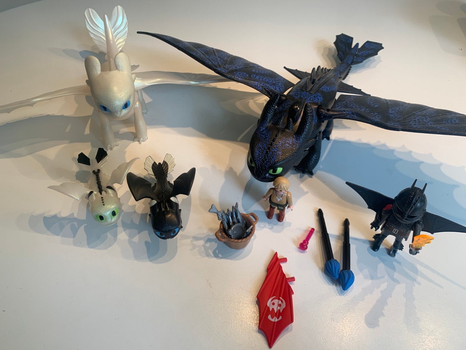 Playmobil Dragons: Toothless, Light Fury & Hiccup sets, Ophalen, Gebruikt, Complete set, Dragons
