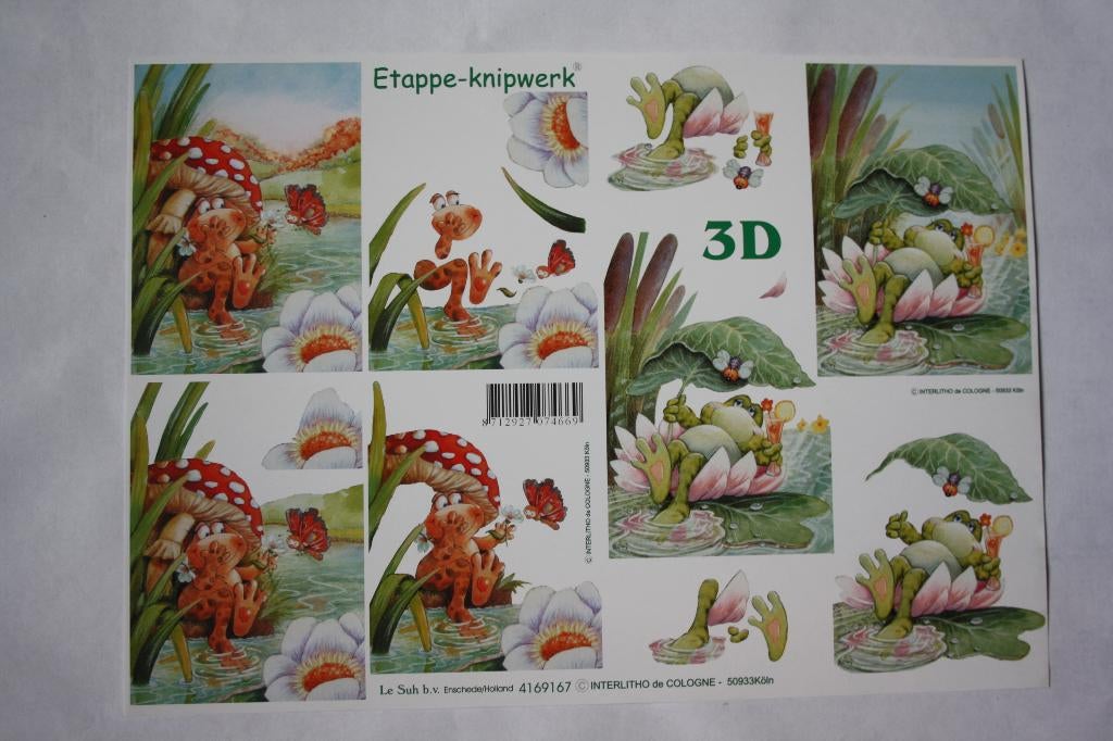 Knipvel 3D etappeknipwerk waterplanten 9095, Hobby en Vrije tijd, Kaarten | Zelf maken, Ophalen of Verzenden, Nieuw, Natuur, Knipvel