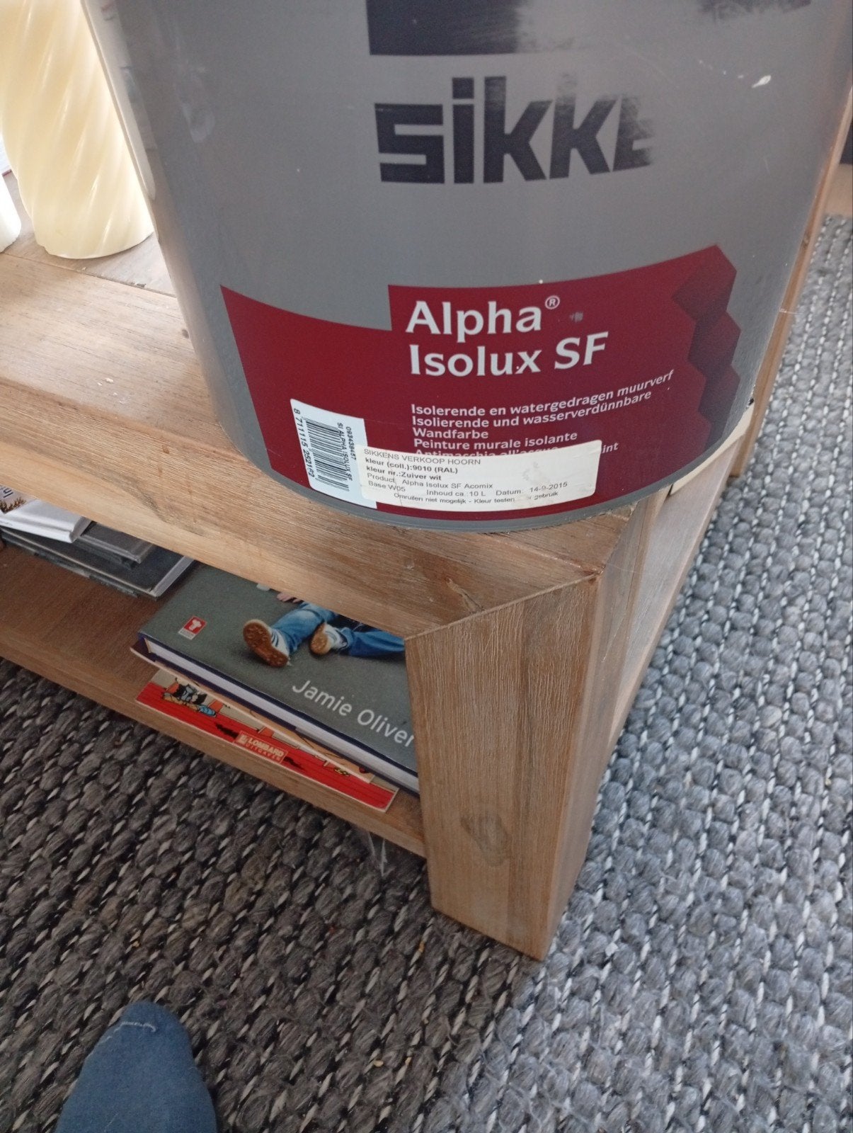 Sikkens Alpha Isolux SF kleur wit 9010 10 liter zie tekst, 5 tot 10 liter, Ophalen of Verzenden, Zo goed als nieuw, Wit