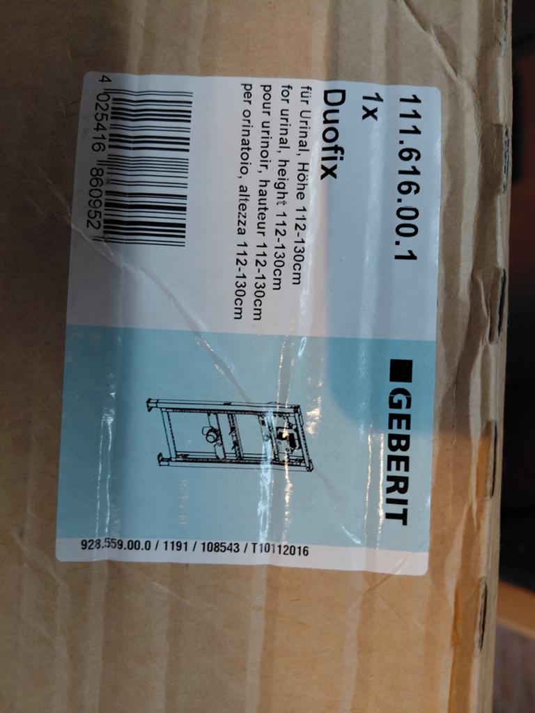 Geberit Duofix Urinoir Installatieframe 112-130cm 3 stuk, Doe-het-zelf en Verbouw, Sanitair, Ophalen of Verzenden