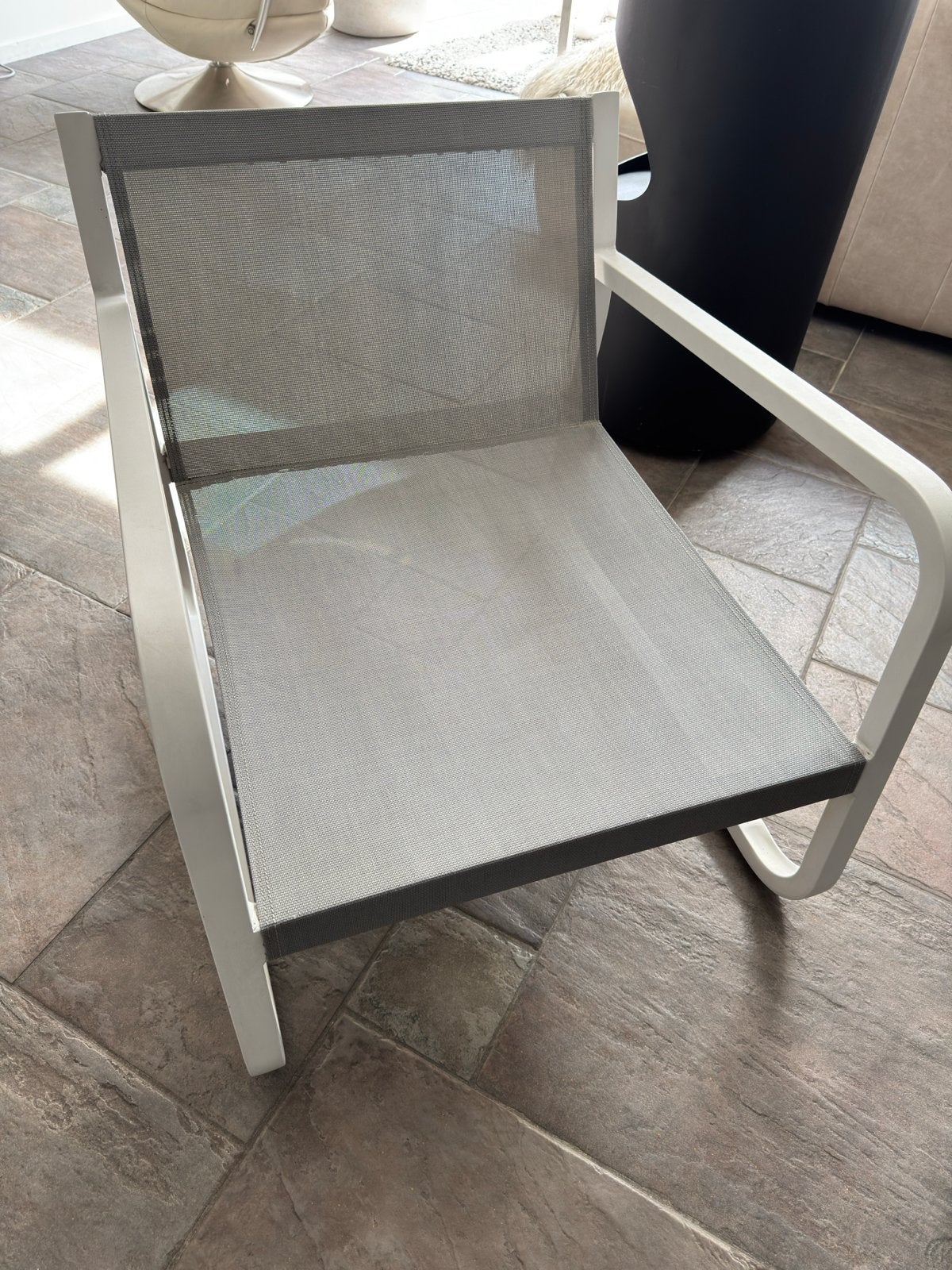 Lounge stoelen met bijzettafel - Tuinmeubelen, Ophalen of Verzenden, Gebruikt, Aluminium