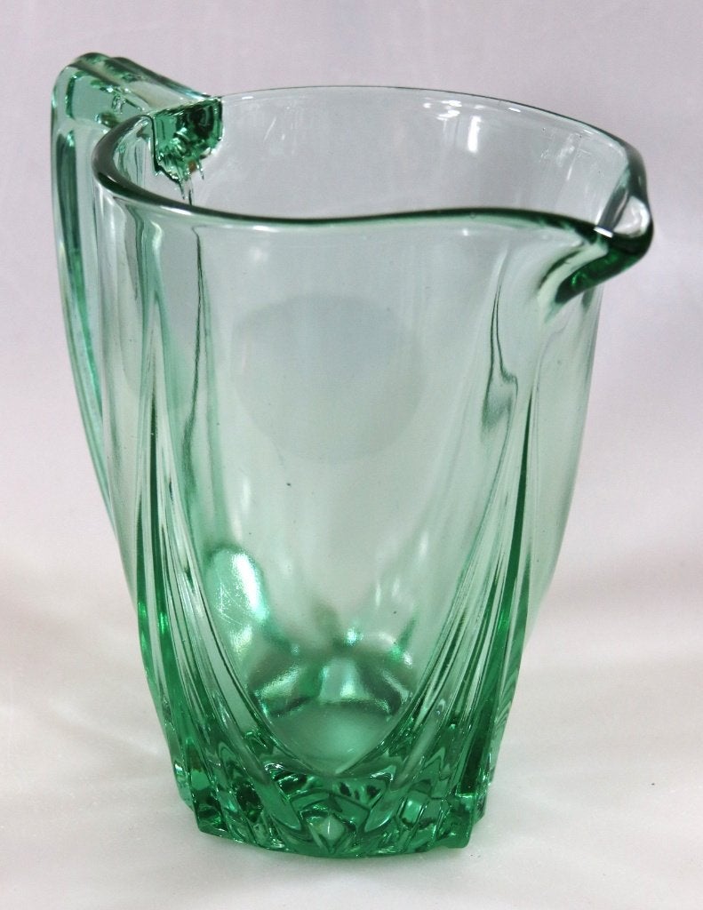 Antieke groene glazen Waterkan, Ophalen of Verzenden