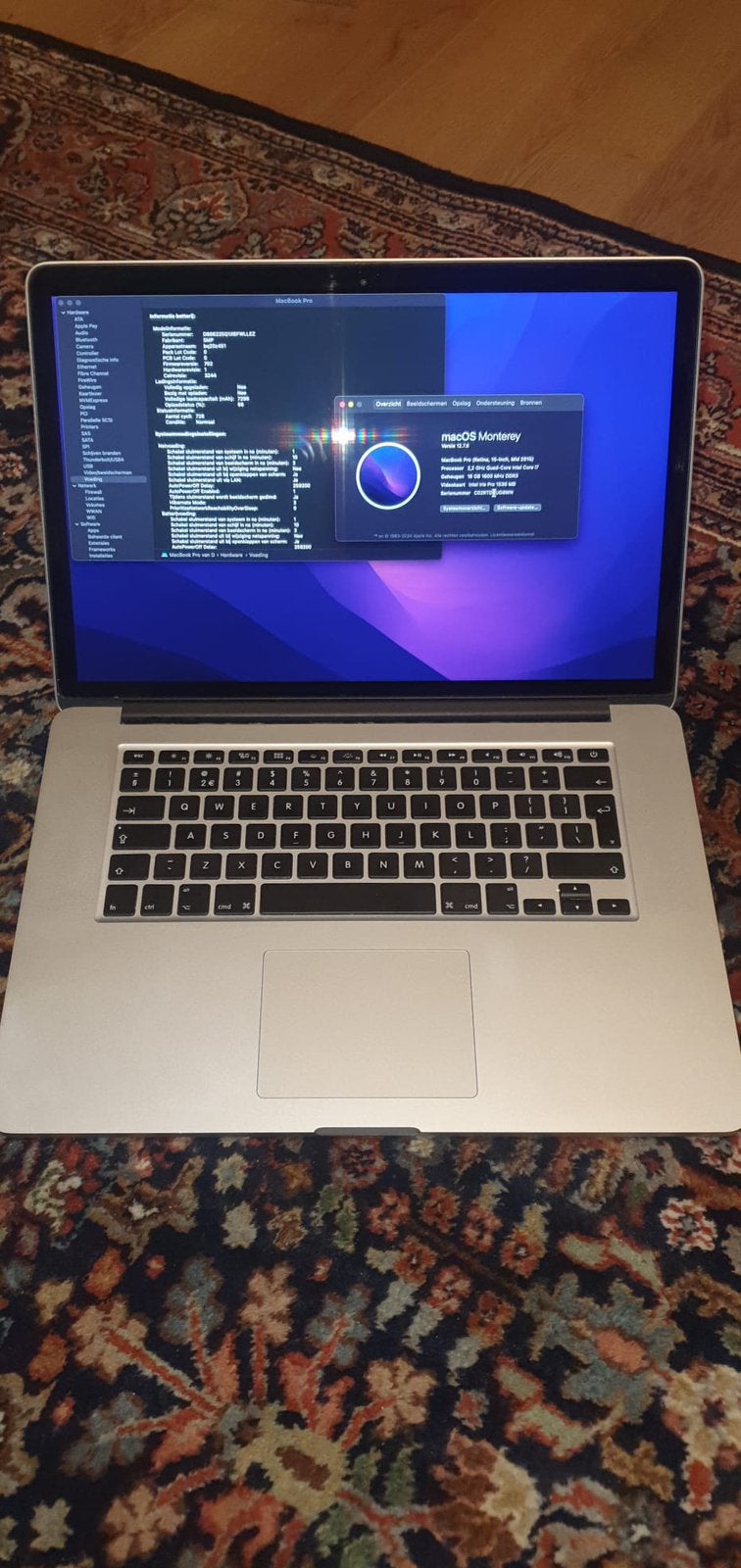 MacBook Pro 15 inch (2019) - i7, 16GB RAM, 512GB SSD, MacBook Pro, 2 tot 3 Ghz, 512 GB, Ophalen of Verzenden