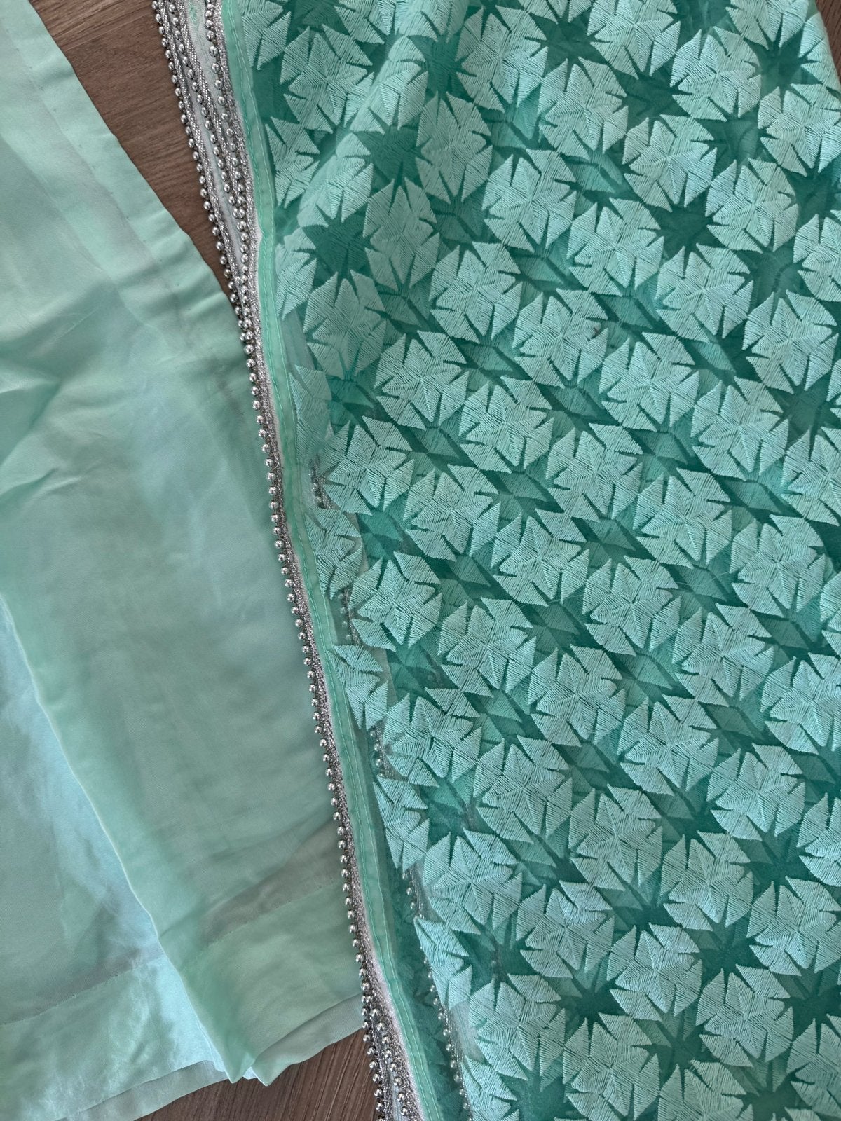 Indian suit Bollywood stijl met rechte broek en duppata, Kleding | Dames, Ophalen of Verzenden, Zo goed als nieuw