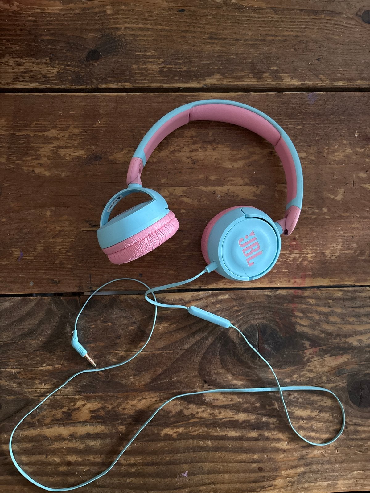JBL koptelefoon - Roze en blauw, Audio, Tv en Foto, Koptelefoons, Ophalen, Meerkleurig, Gebruikt, JBL