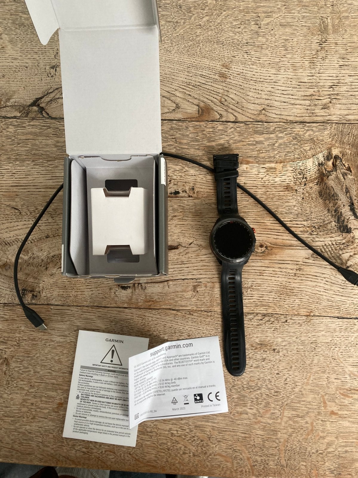 Garmin S70 golf sport horloge 47 mm nieuwe foto's, Zwart, Garmin, Ophalen of Verzenden, X