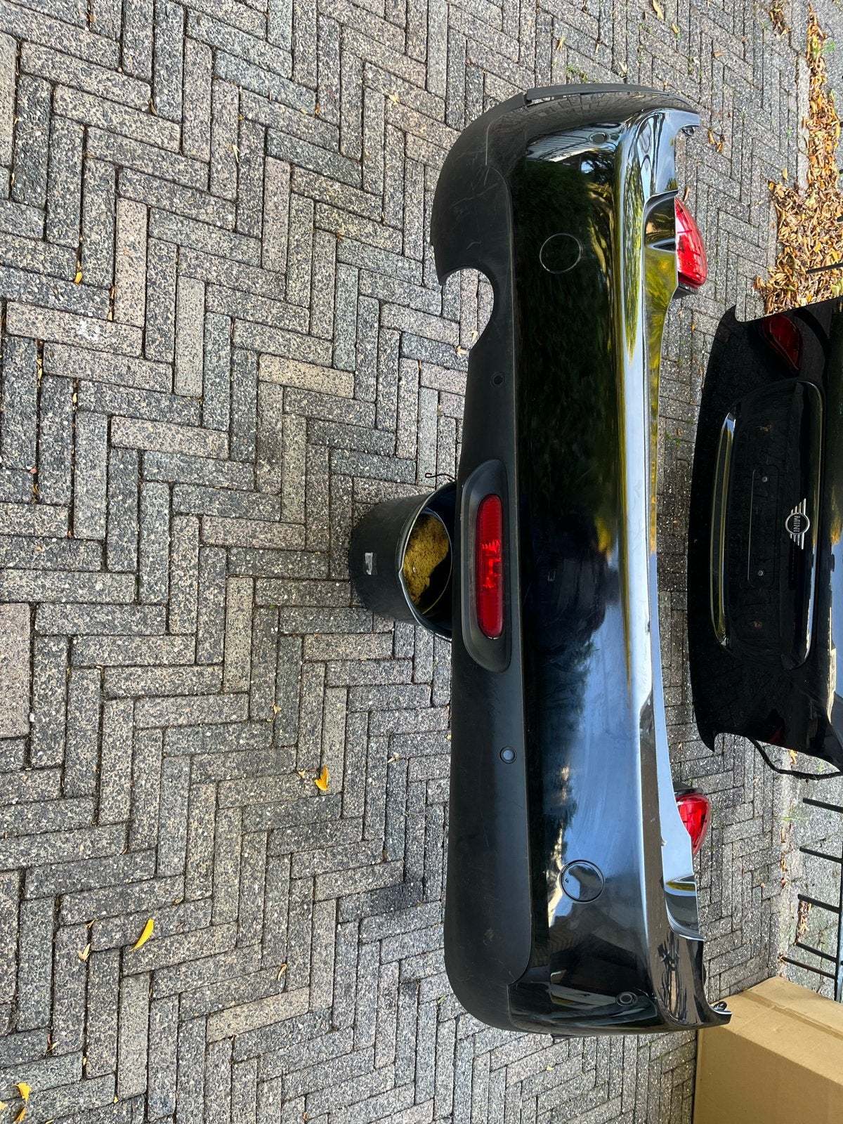 Mini Cooper F55 Achterbumper Midnight Black B3, Ophalen, Gebruikt, Mini, Achter