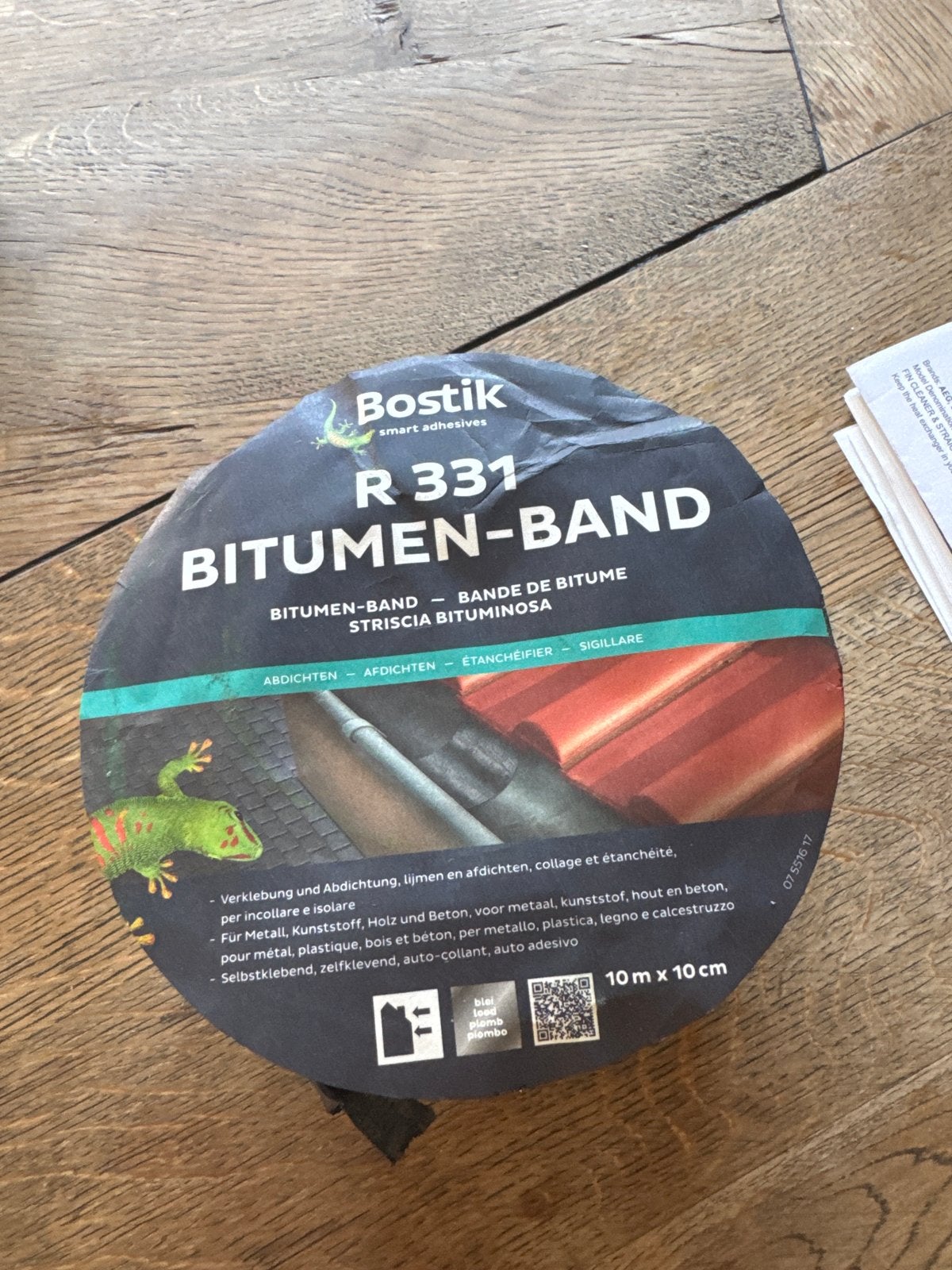 Bitumen-band - ca. 9 meter, Ophalen, Gebruikt