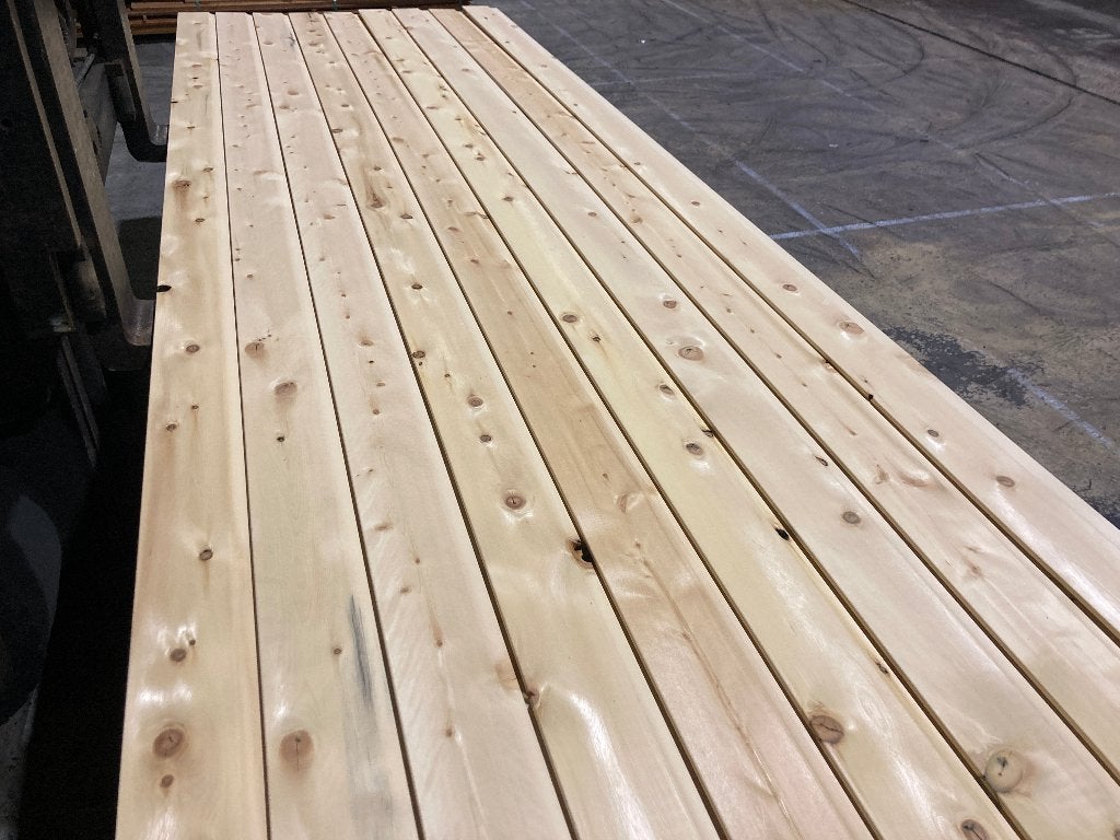 planken-rabatdelen-schutting-Hardhout-Yellow Cedar-18x120mm, Ophalen, Planken, Nieuw, Hardhout