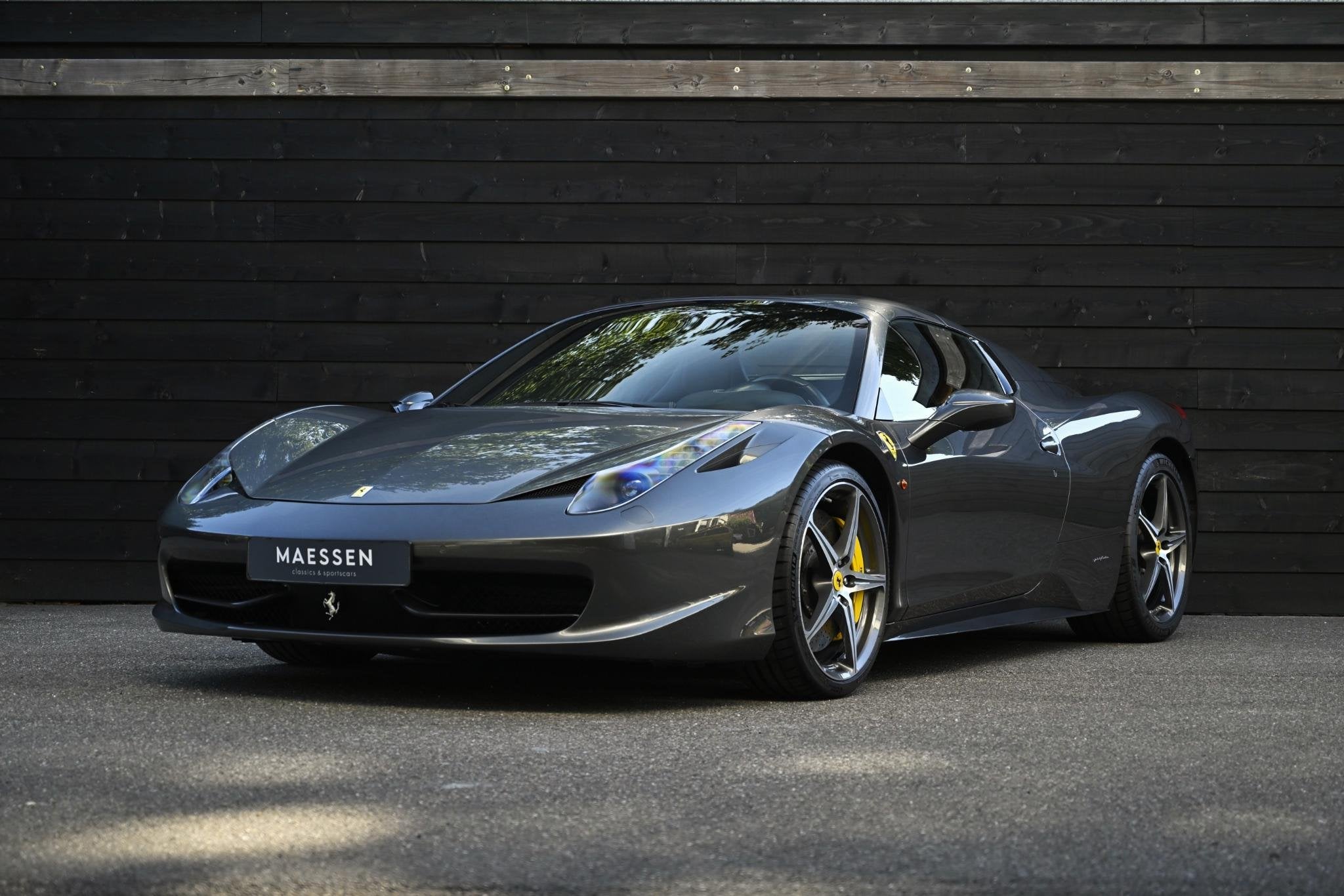 Ferrari 458 4.5 V8 Spider - Grigio Silverstone - Dealeronder, Auto's, Ferrari, Euro 5, Gebruikt, 8 cilinders, Cabriolet