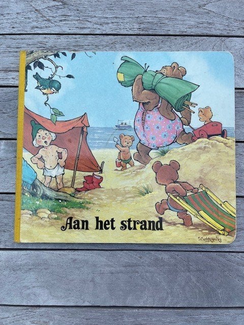 Aan het strand - Mulder Holland illustraties J.C. van Hunnik, Gelezen, Non-fictie, Jongen of Meisje, Ophalen of Verzenden