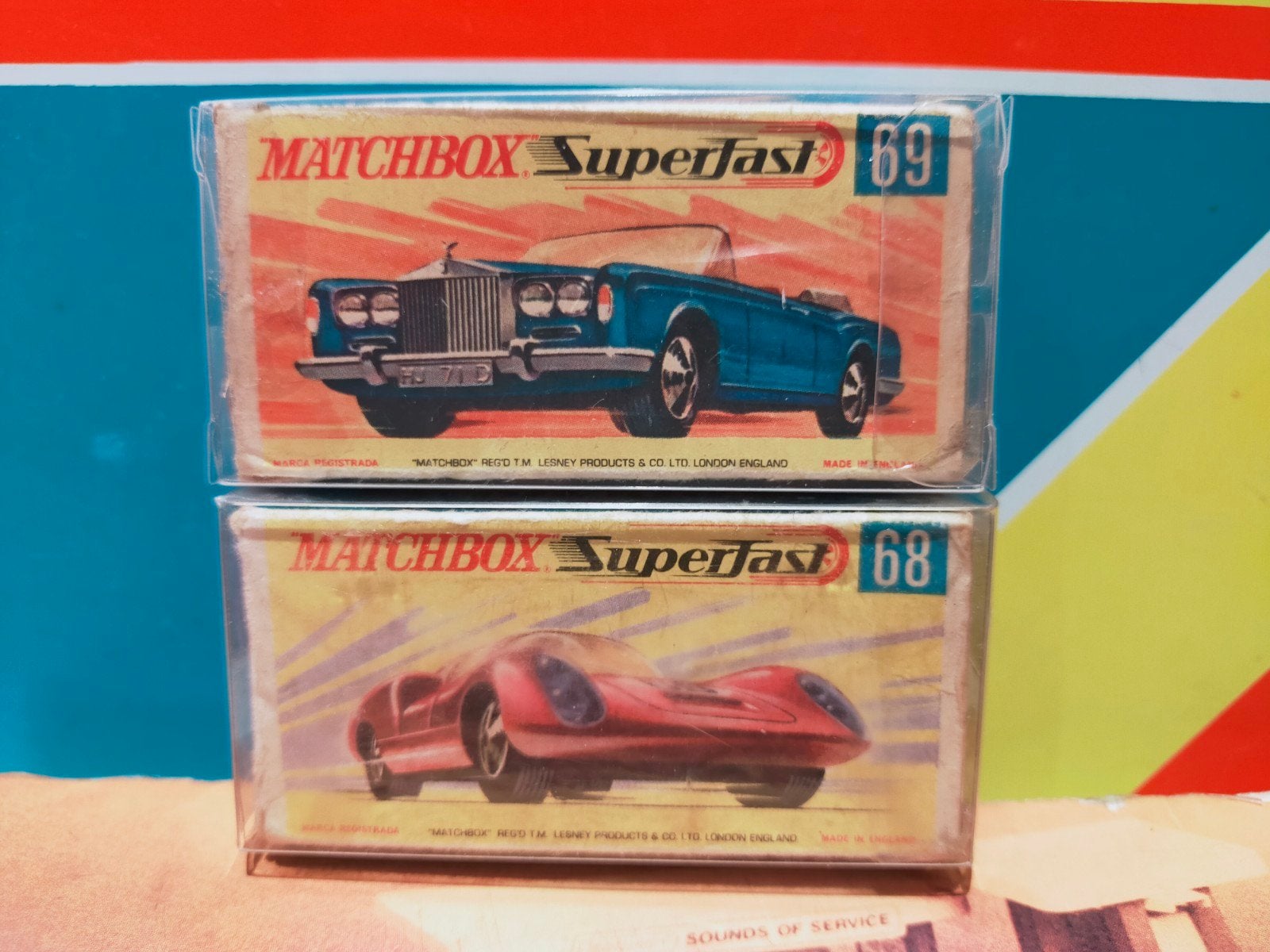 Lesney Matchbox Superfast Porsche 910 &  Rolls Royce, Ophalen of Verzenden, Gebruikt, Auto, Matchbox