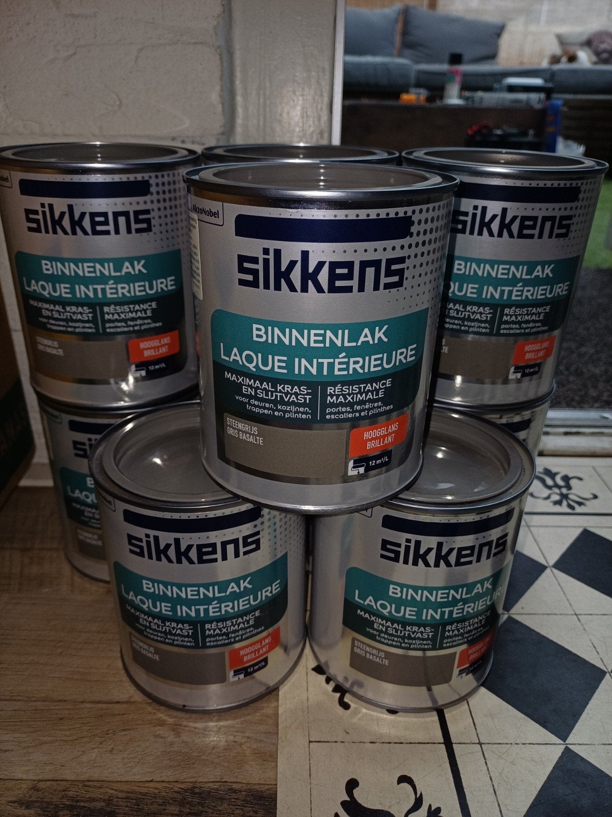 sikkens 0.75 l.voor 5 euro per blik, Ophalen of Verzenden, Nieuw, Grijs
