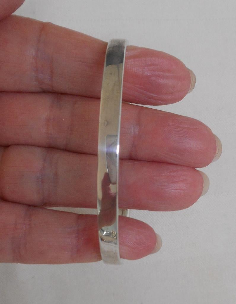 Zilveren vintage slavenarmband nr.1669, Sieraden, Tassen en Uiterlijk, Armbanden, Verzenden, Zo goed als nieuw, Zilver, Zilver