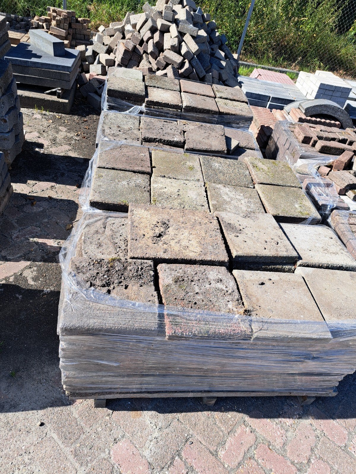 betontegels gebruikt 30x30cm en 40x60cm, Tuin en Terras, Ophalen, Gebruikt, 10 m² of meer, Beton