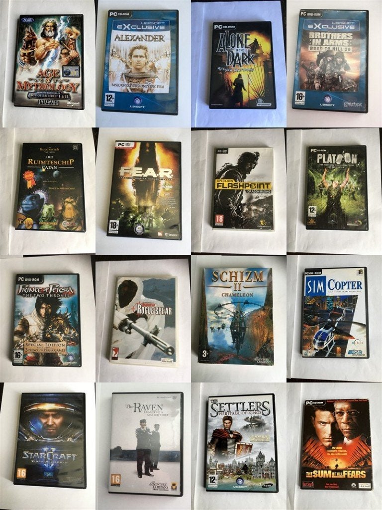 diverse spellen partij 16 stuks pc game OOK PER STUK, Avontuur en Actie, 1 speler, Ophalen of Verzenden, Zo goed als nieuw
