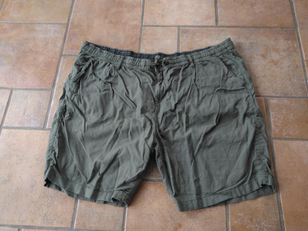 Linnen korte broek maat XXXL, Overige maten, Gedragen, Groen, C&A